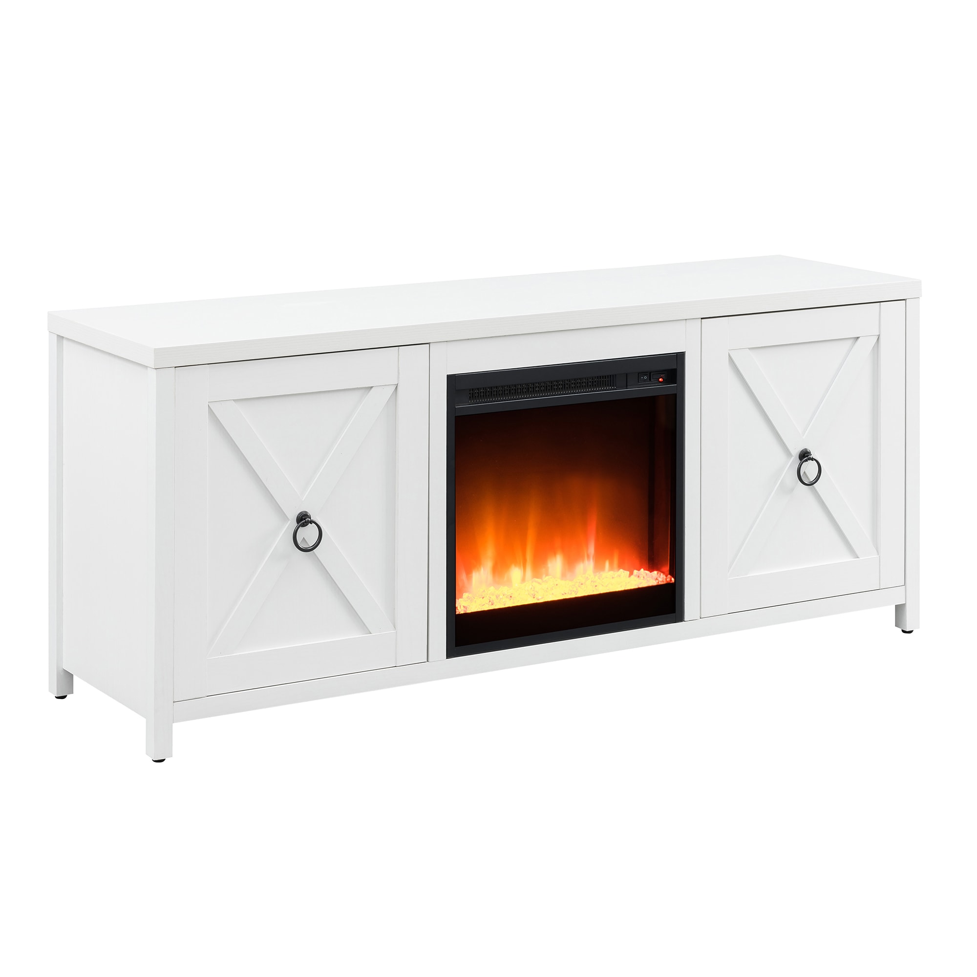 Hailey Home TV0676 Granger Modern/Contemporary White TV stand ( Accommodates TVs up to 70-in )