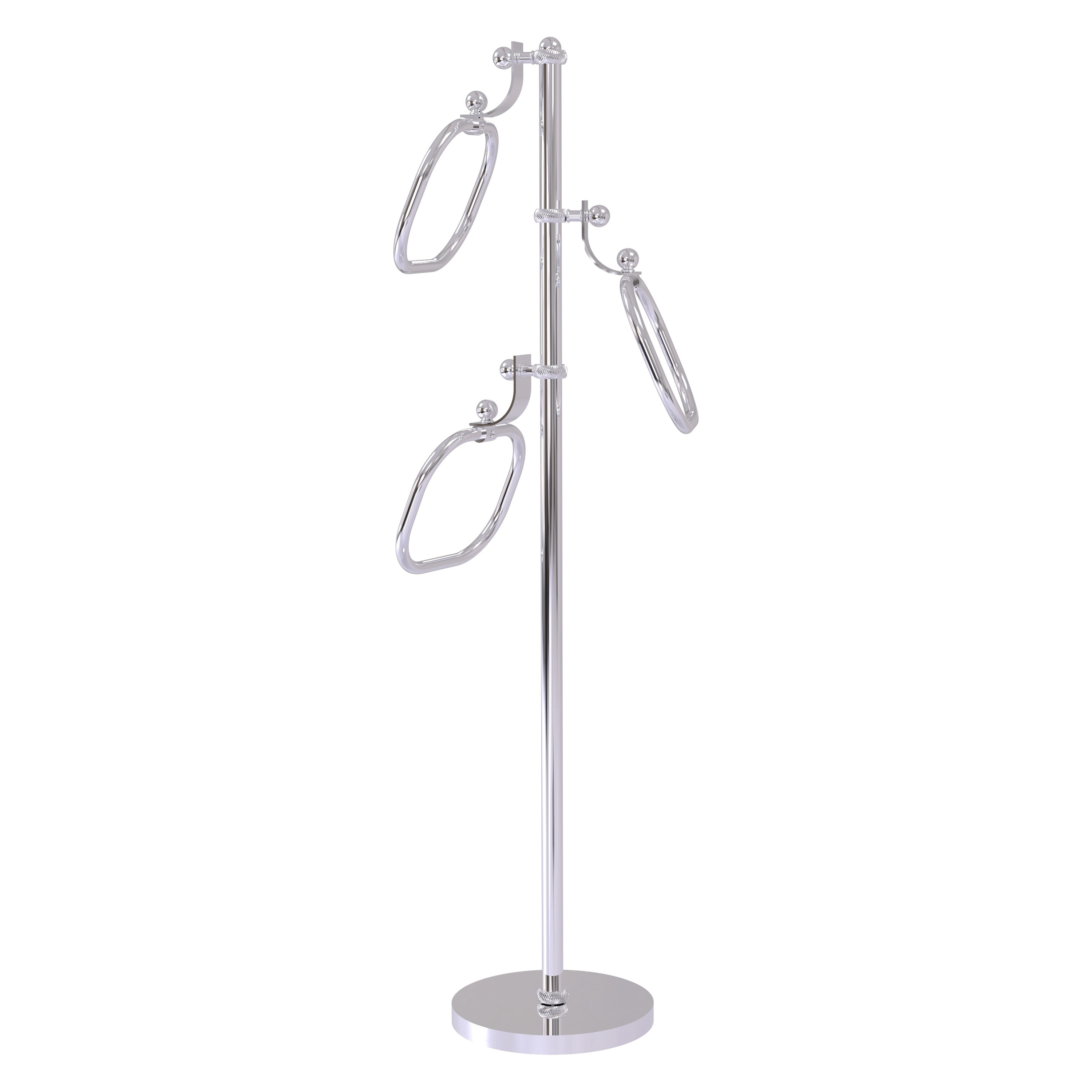 Allied Brass TS-83T-PC Polished Chrome Freestanding floor Single Towel Ring