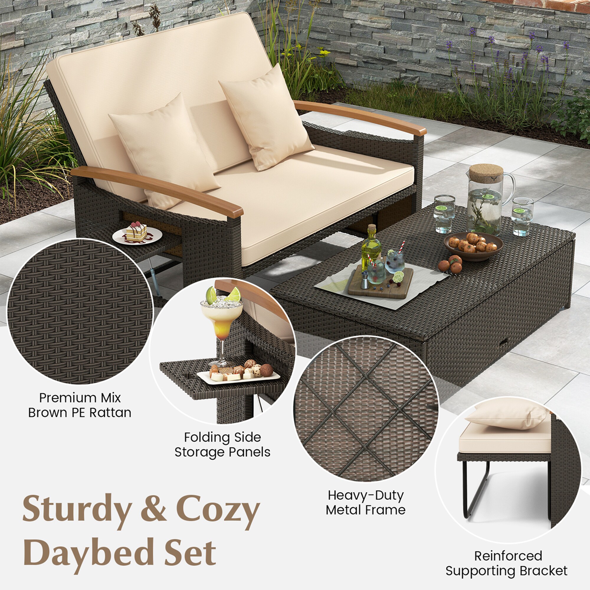 Costway LWS00074 Patio-Sofas-Daybeds - View #7