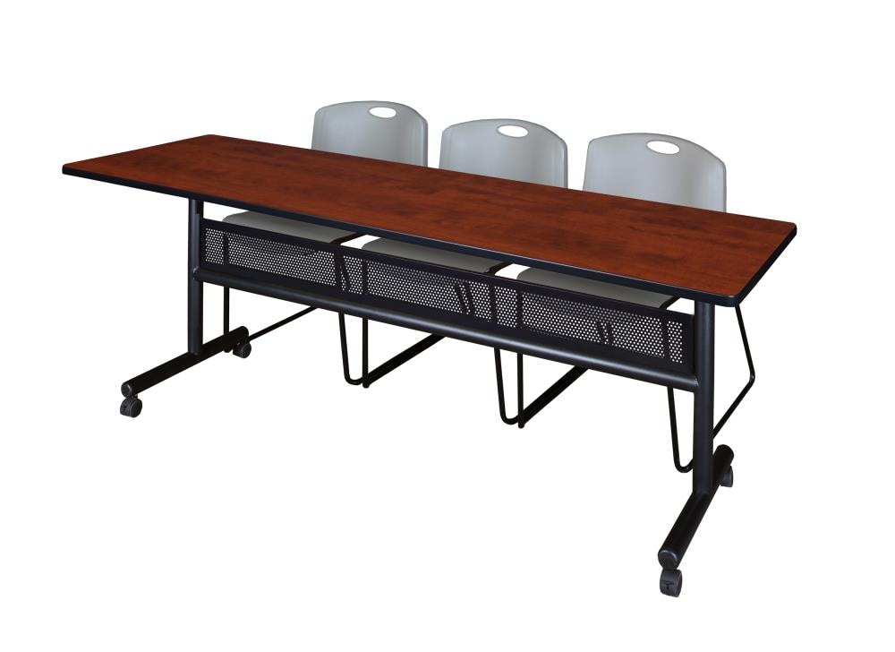 Regency MKFTM8424CH44GY Training Red 4-Person Training Table (84-in W x 29-in H)
