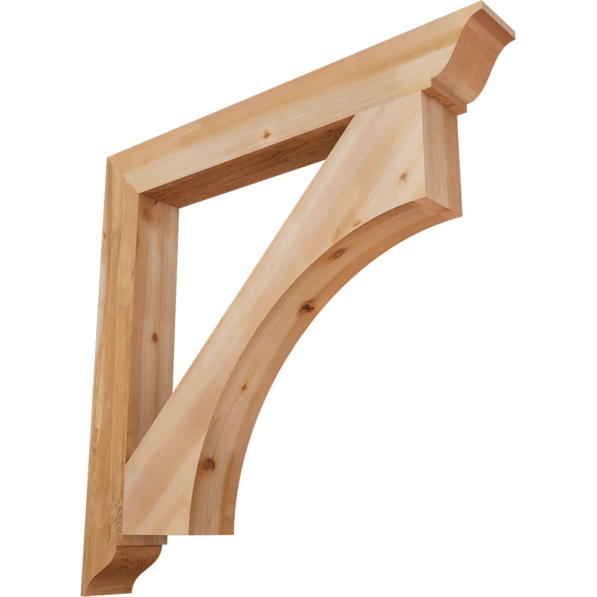 Ekena Millwork BKT06X48X48WTL01SWR Westlake traditional smooth 5-1/2-in x 48-in x 48-in Western red cedar Brown Wood Standard bracket