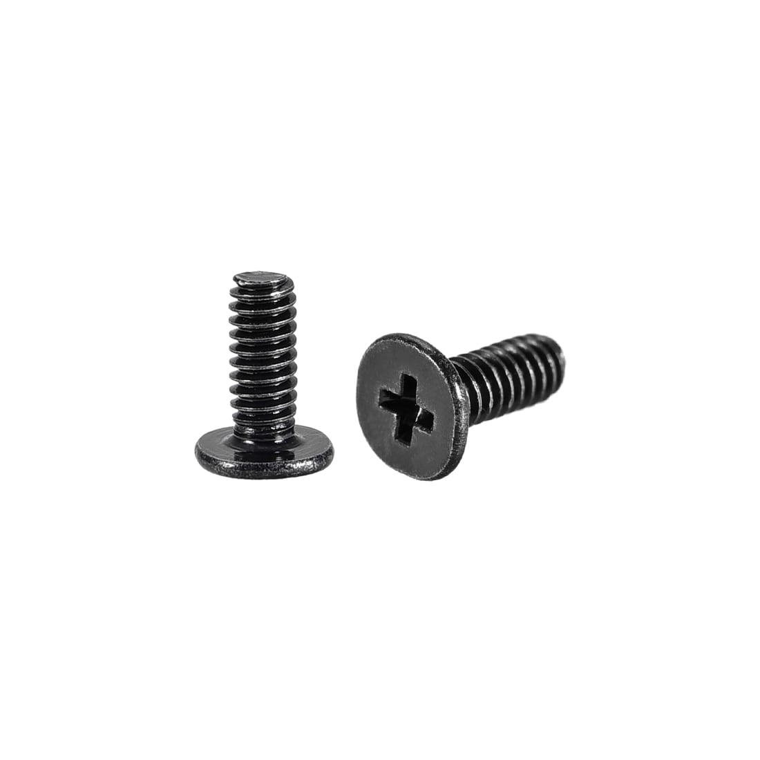 Unique Bargains M2x5mm Phillips Screw Fastener Black 3.8mm Dia Screw Head for Laptop PC TV Fan Switch 50pcs