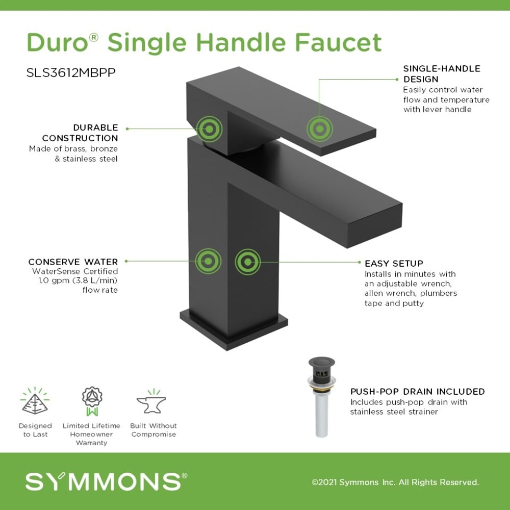 Symmons SLS3612MBPP Lavatory-Faucets - View #4