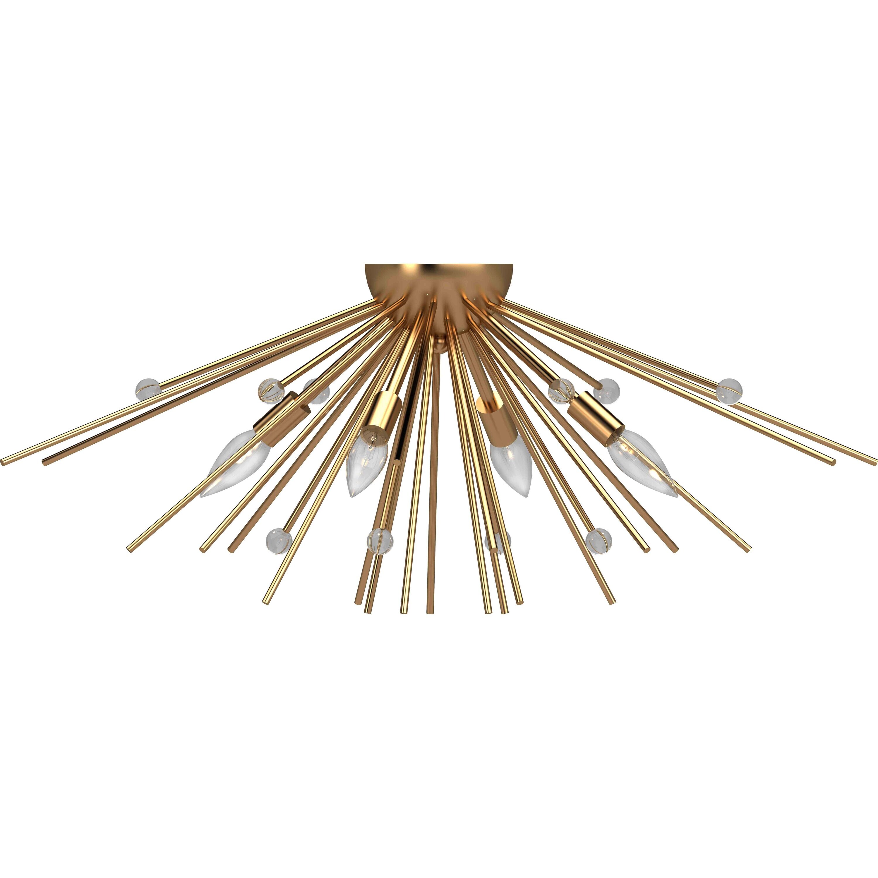 Volume Lighting V7807-90 Alice 4 -Light 29-in Polished Gold Flush Mount Light