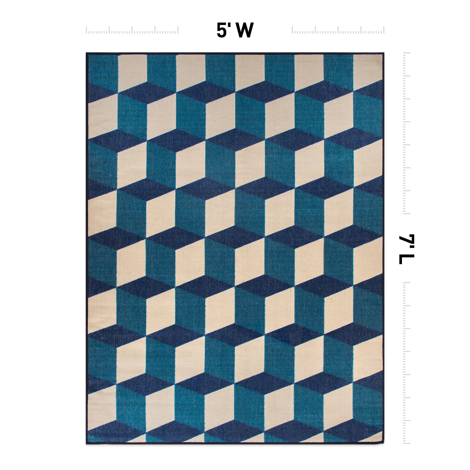 World Rug Gallery 9016BLUE5X7 rugs - View #4