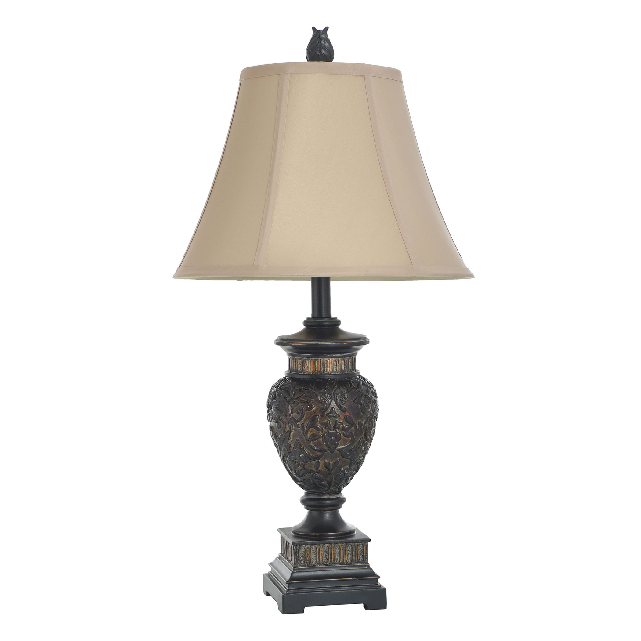 StyleCraft Home Collection L3-1124DS Passo 28.5-in Brown/Bronze On/Off switch Table Lamp with Fabric Shade
