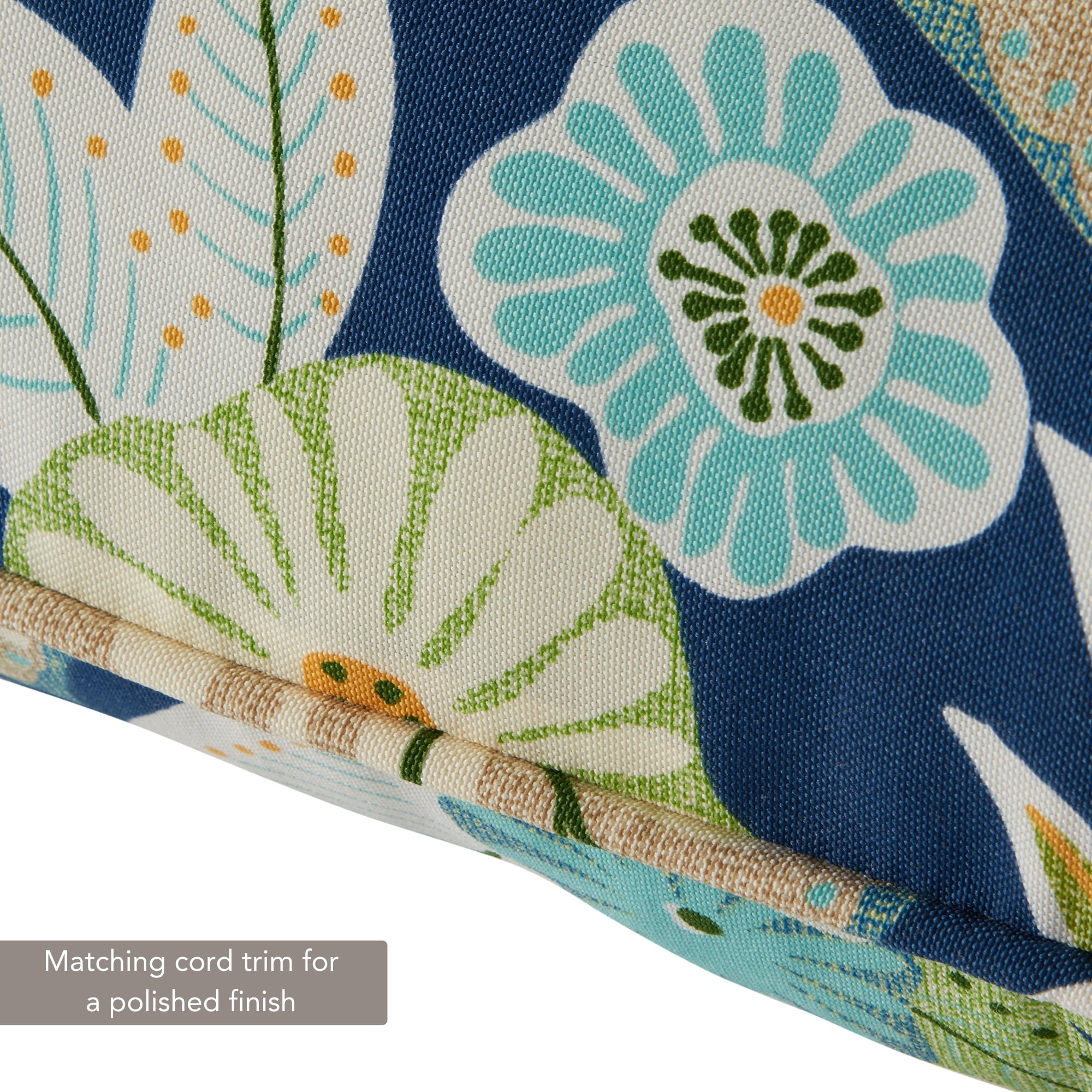 Marlow Blue Floral Contemporary Deep Seat Chair Cushion Set