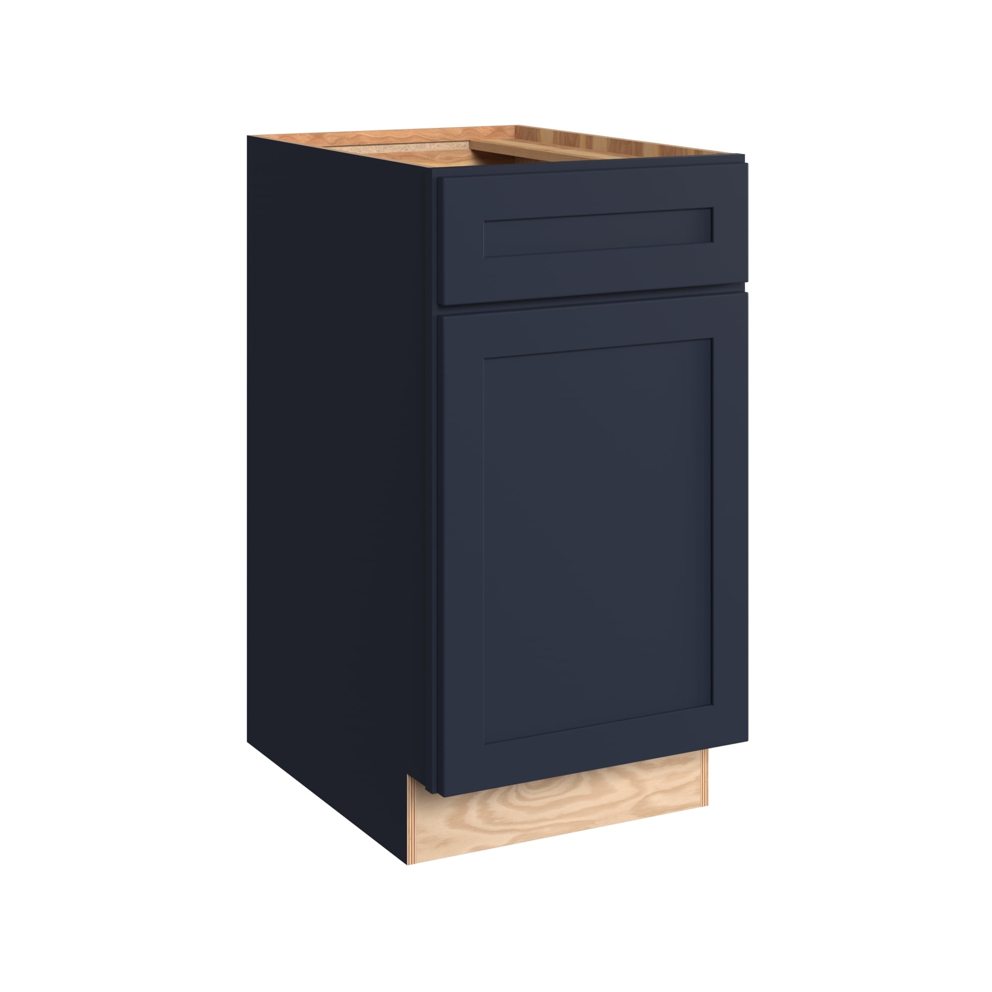 KraftMaid Momentum BWBB18.2G77 Deveron 18-in W x 34.5-in H x 24-in D Midnight Pull-out trash cabinet Base Fully assembled Plywood Cabinet Recessed Panel Shaker