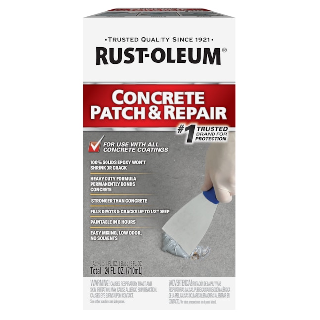 Rust Oleum Concrete Patch And Repair 24 Oz Waterproof Interior Exterior Gray Kit In The Patching Kling Compound Department At Lowes Com