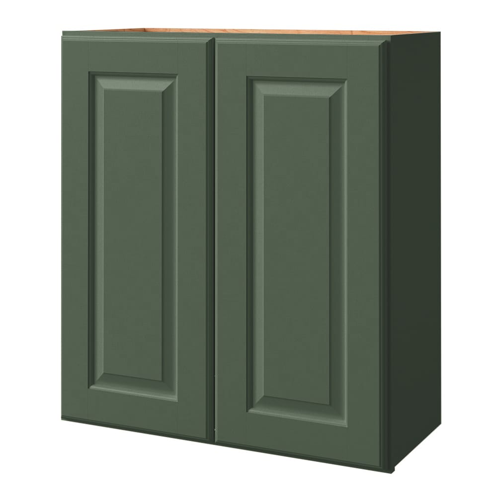 allen + roth 1280MT Marston 27-in W x 30-in H x 12-in D Sage Wall Fully assembled Cabinet Raised Panel