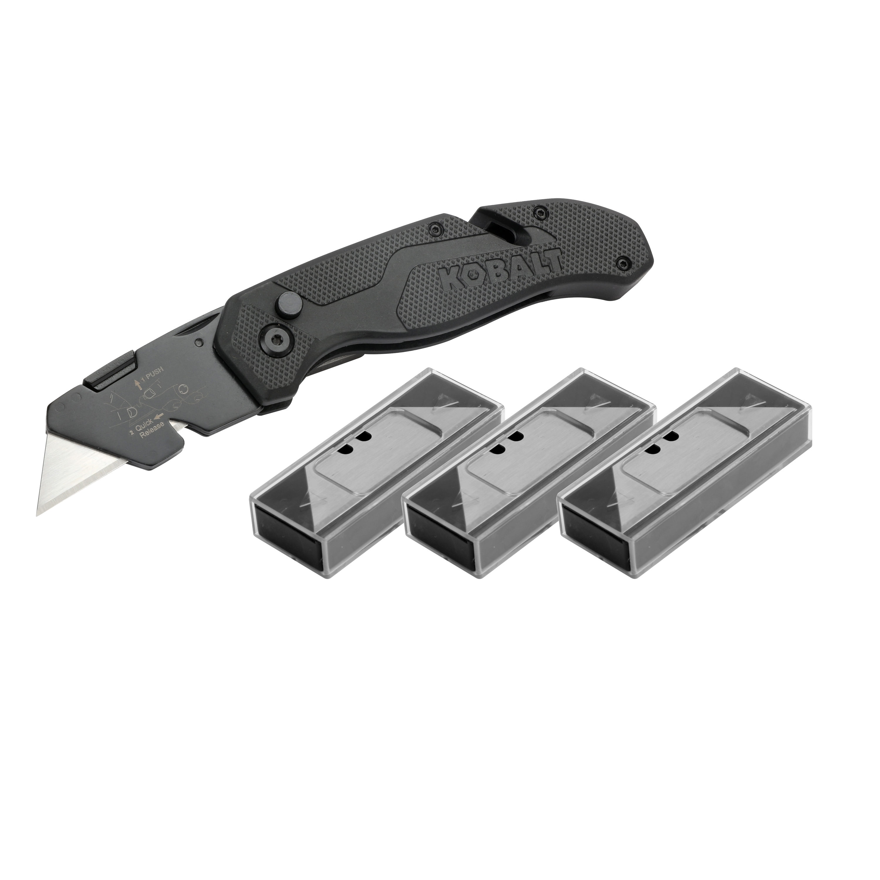 Speed Release 3/4-in 31-Blade Folding Utility Knife | - Kobalt 59710