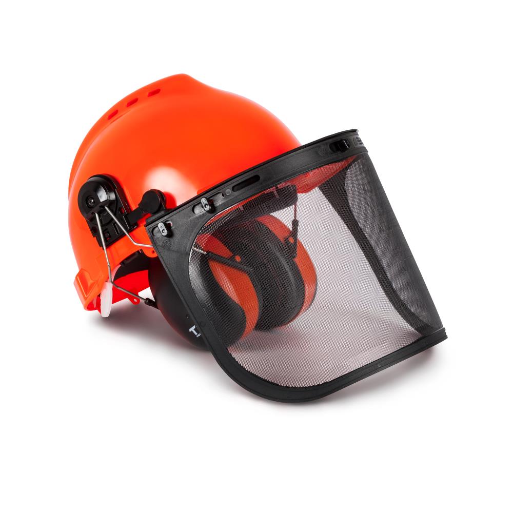 Chainsaw Safety Chaps With Forestry Helmet And Safety Glasses 