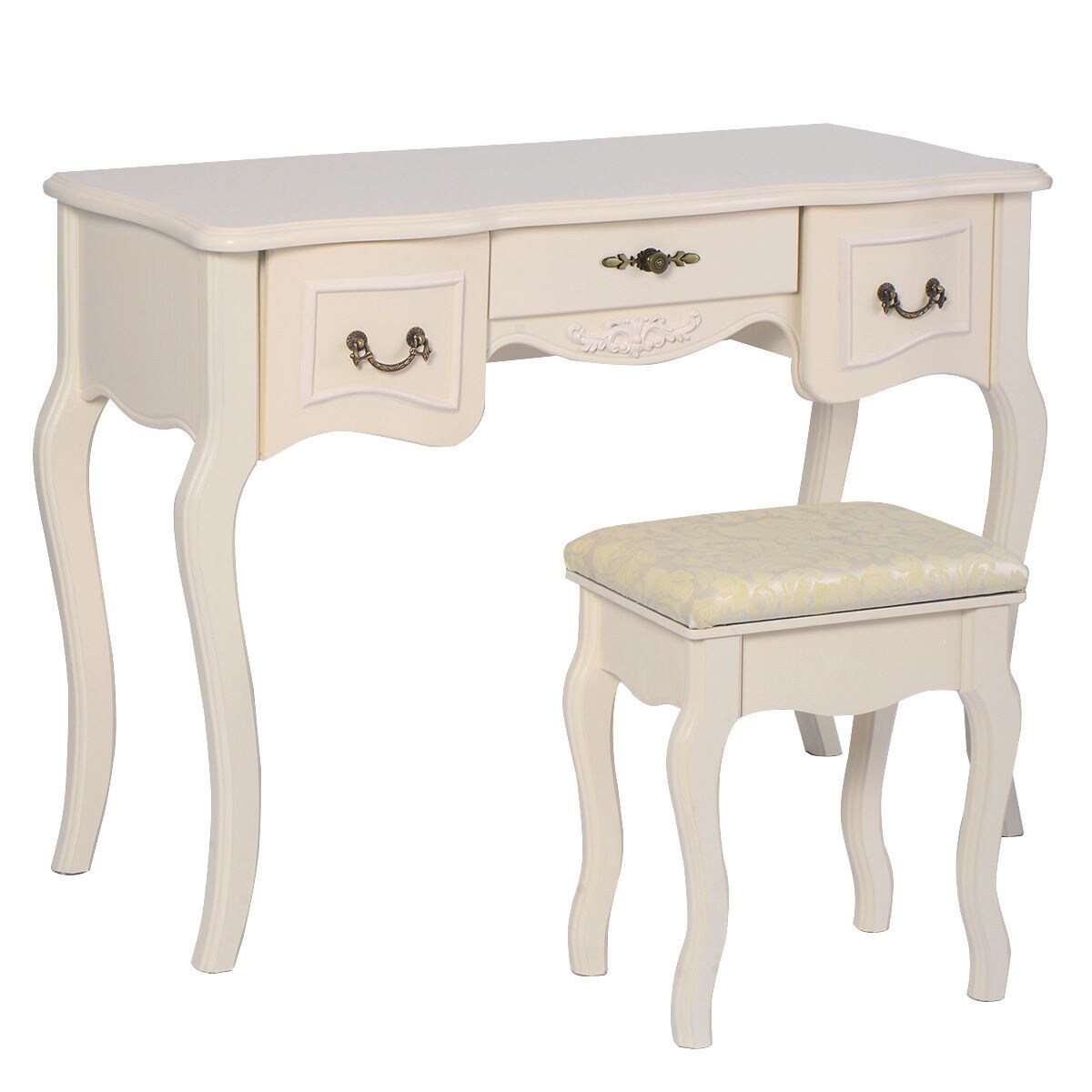 Goplus 17.3-in White Makeup Vanity at Lowes.com