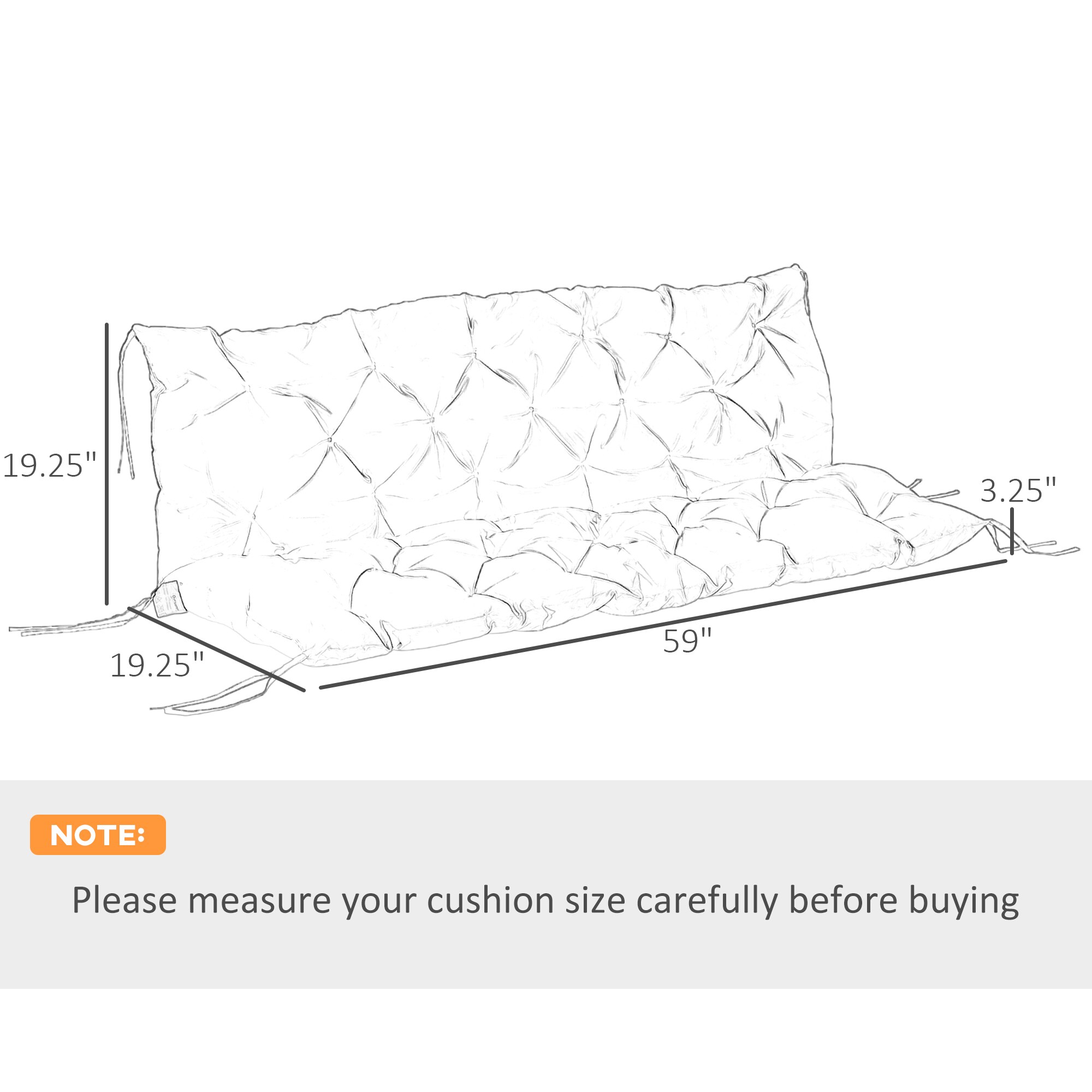 Outsunny 84B-136V00KK Patio-Furniture-Cushions - View #3