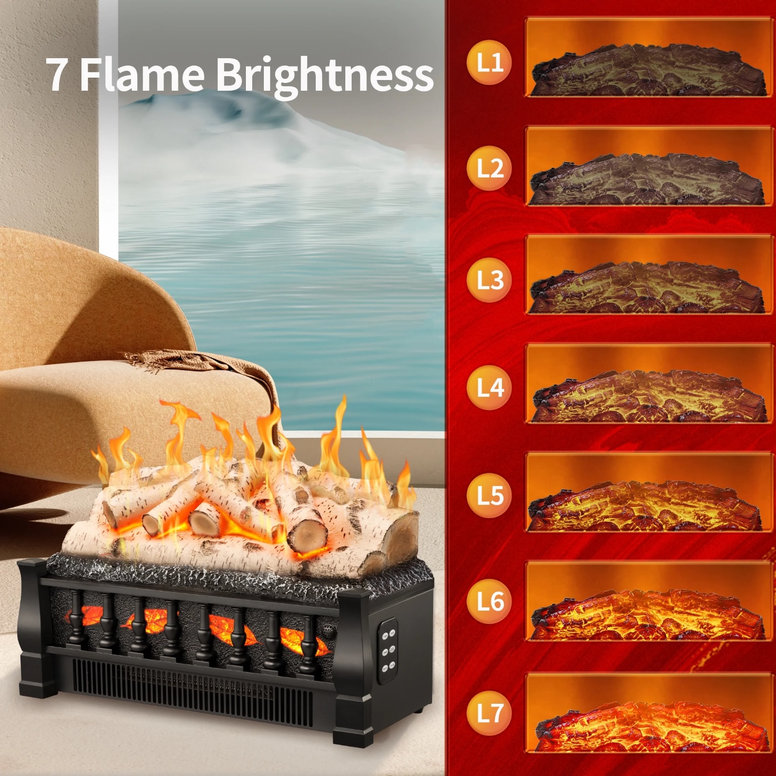 Antarctic Star LSAS-L360S Electric-Fireplace-Logs - View #3
