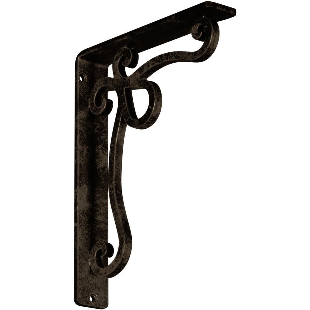 Ekena Millwork BKTM01X07X10SOLABS Orleans 7.5-in x 1.5-in x 10-in Antique brass Wrought iron Mounting bracket