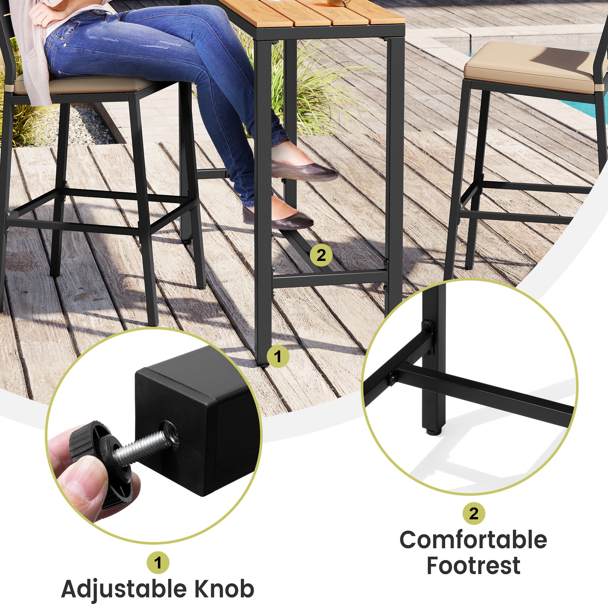 Crestlive Products CL-TB034BRN140 Patio-Tables - View #8