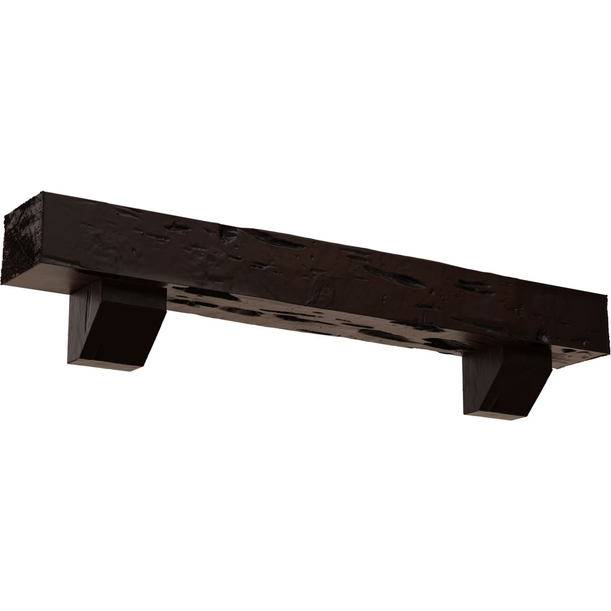 Ekena Millwork MANUPC06X08X72ASZM 72-in W x 6-in H x 8-in D Mahogany (Premium) Hollow Urethane Rustic Fireplace Mantel