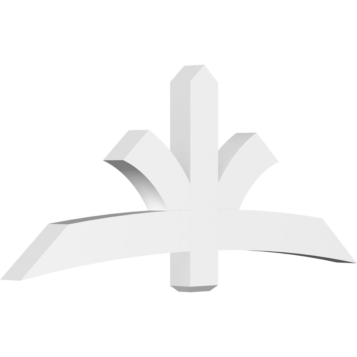 Ekena Millwork GBP072X30X0406DAV00 Davenport White PVC Gable bracket