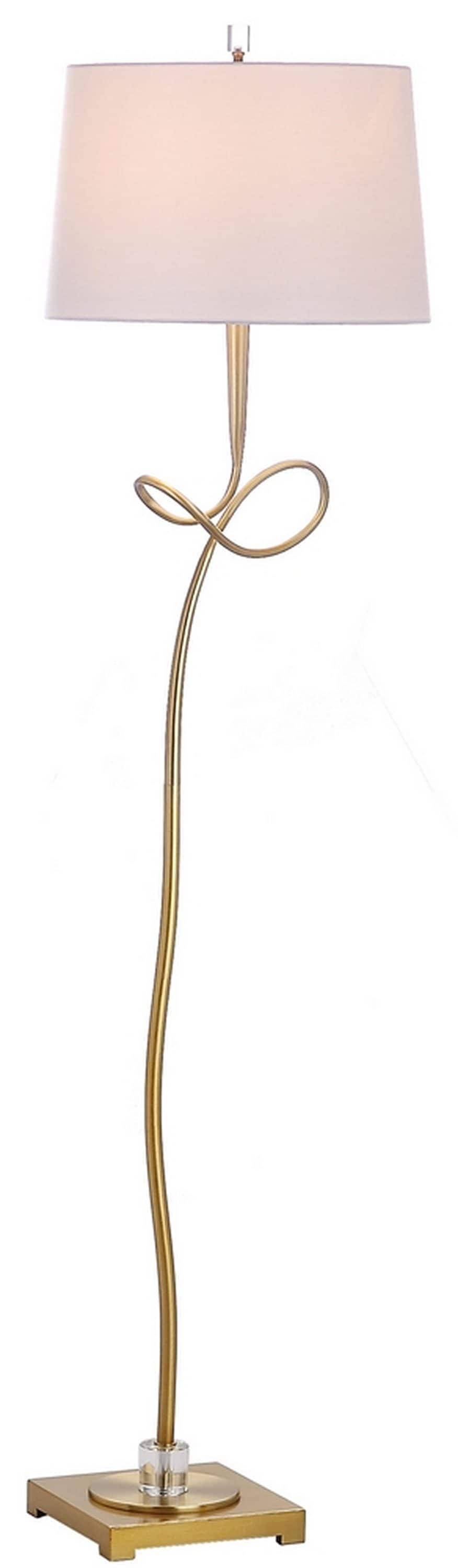 Elegant Gold and Off-White 66.5" Traditional Floor Lamp