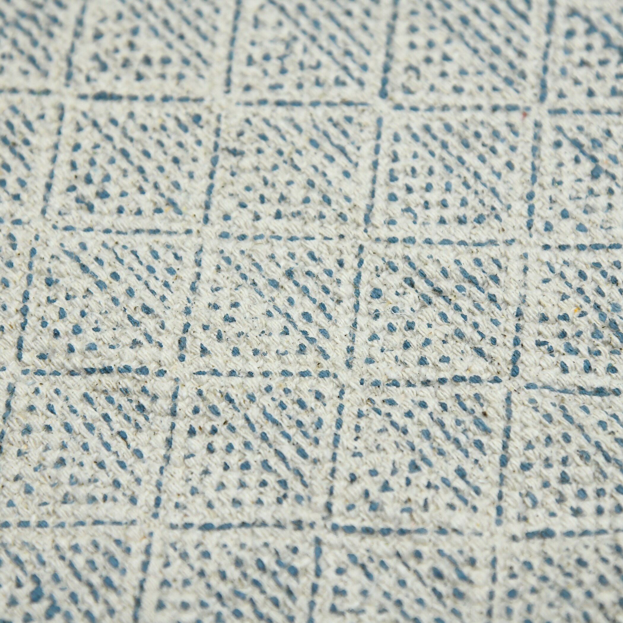 Dune Estra Blue Geometric Cotton Flatweave Rug