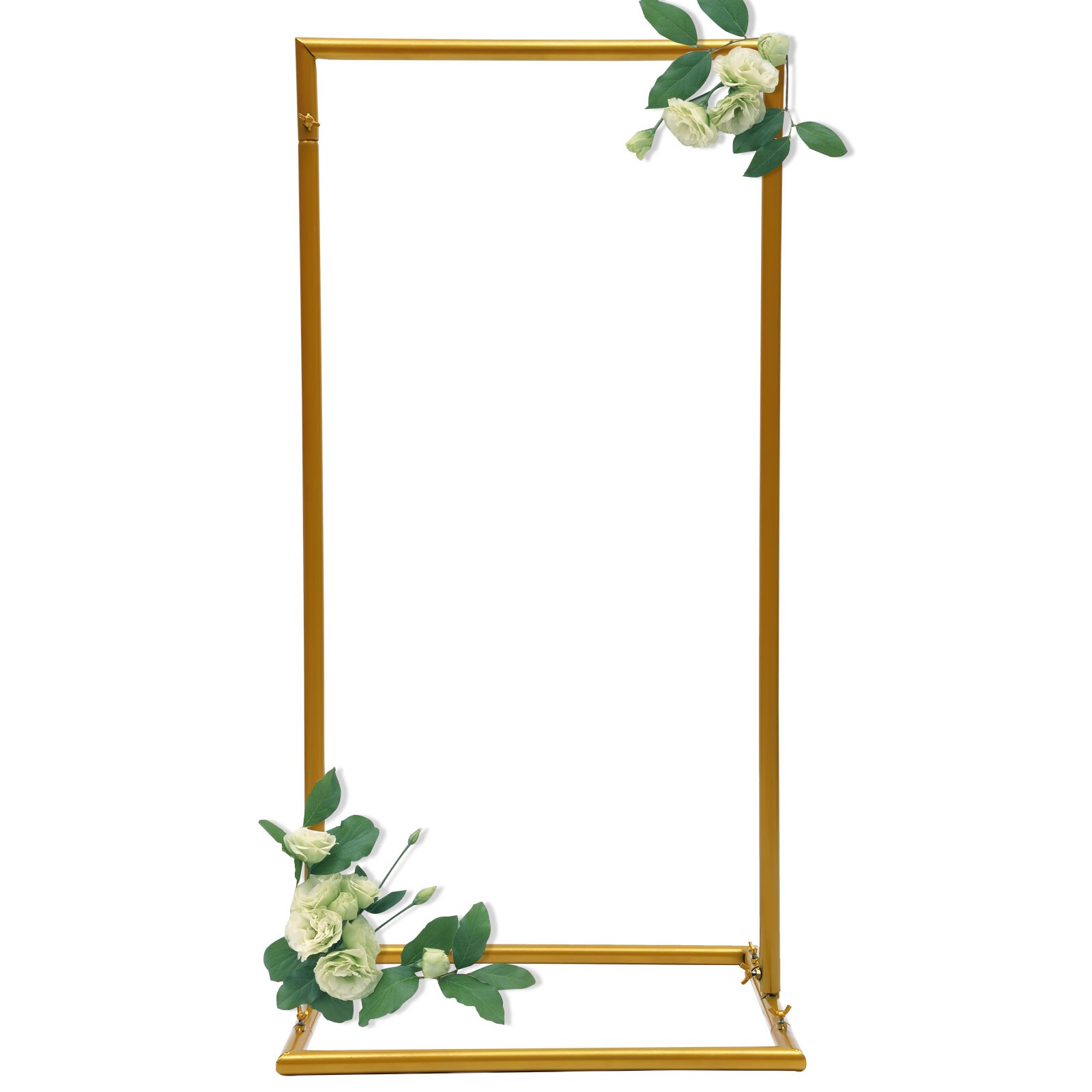 CNCEST OT-ZJGJ-5288 1.64-ft W x 3.28-ft H Flat Gold Wrought iron Garden Arbor