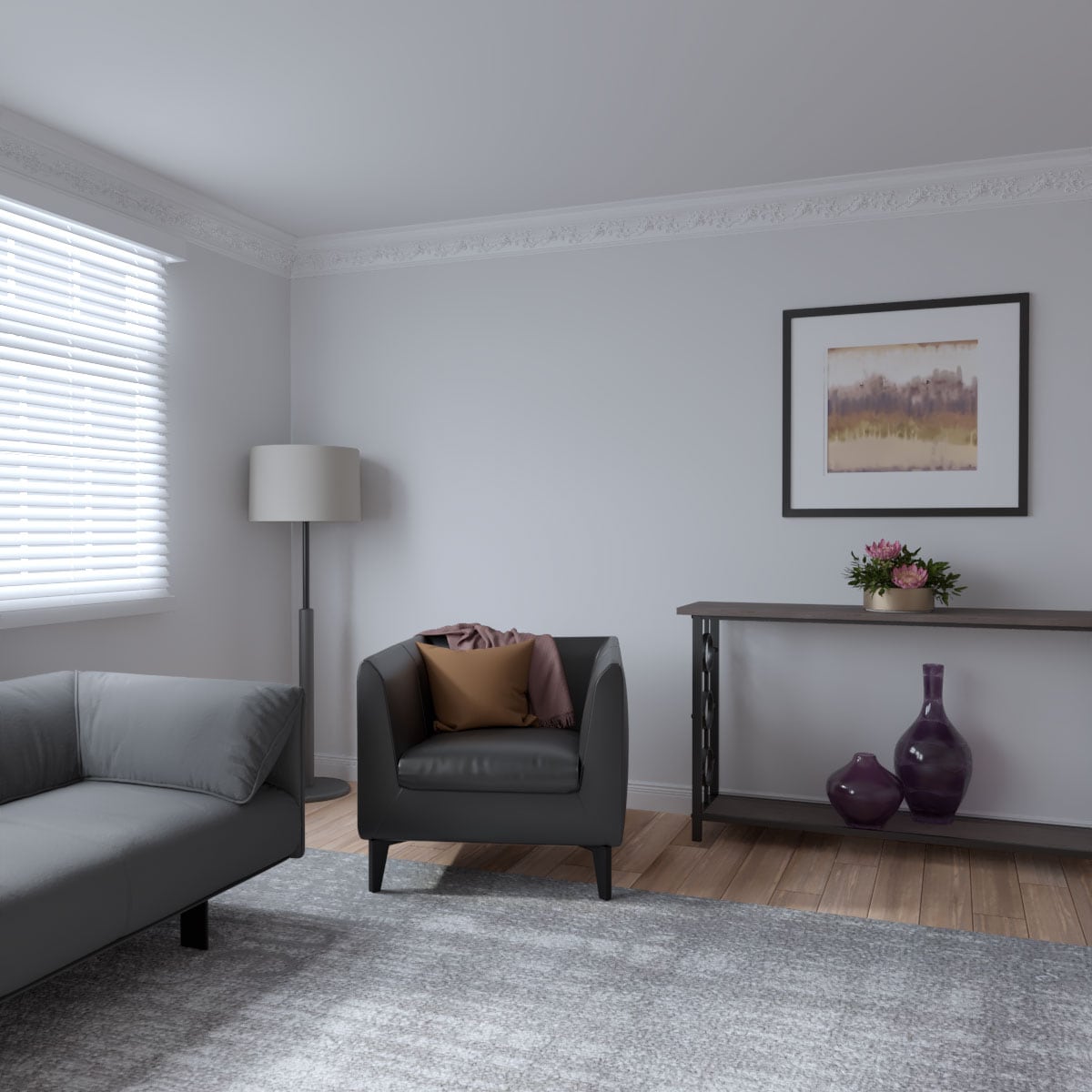 Hampton 94.5" White Polyurethane Crown Moulding