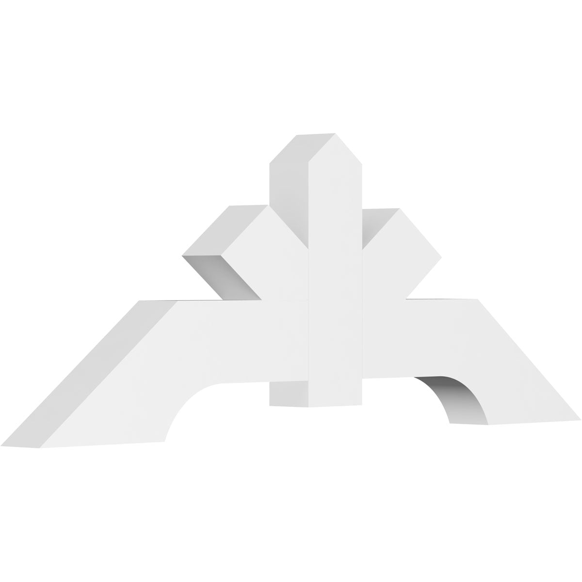 Ekena Millwork GBP060X23X0406VAN00 Vanguard White PVC Gable bracket