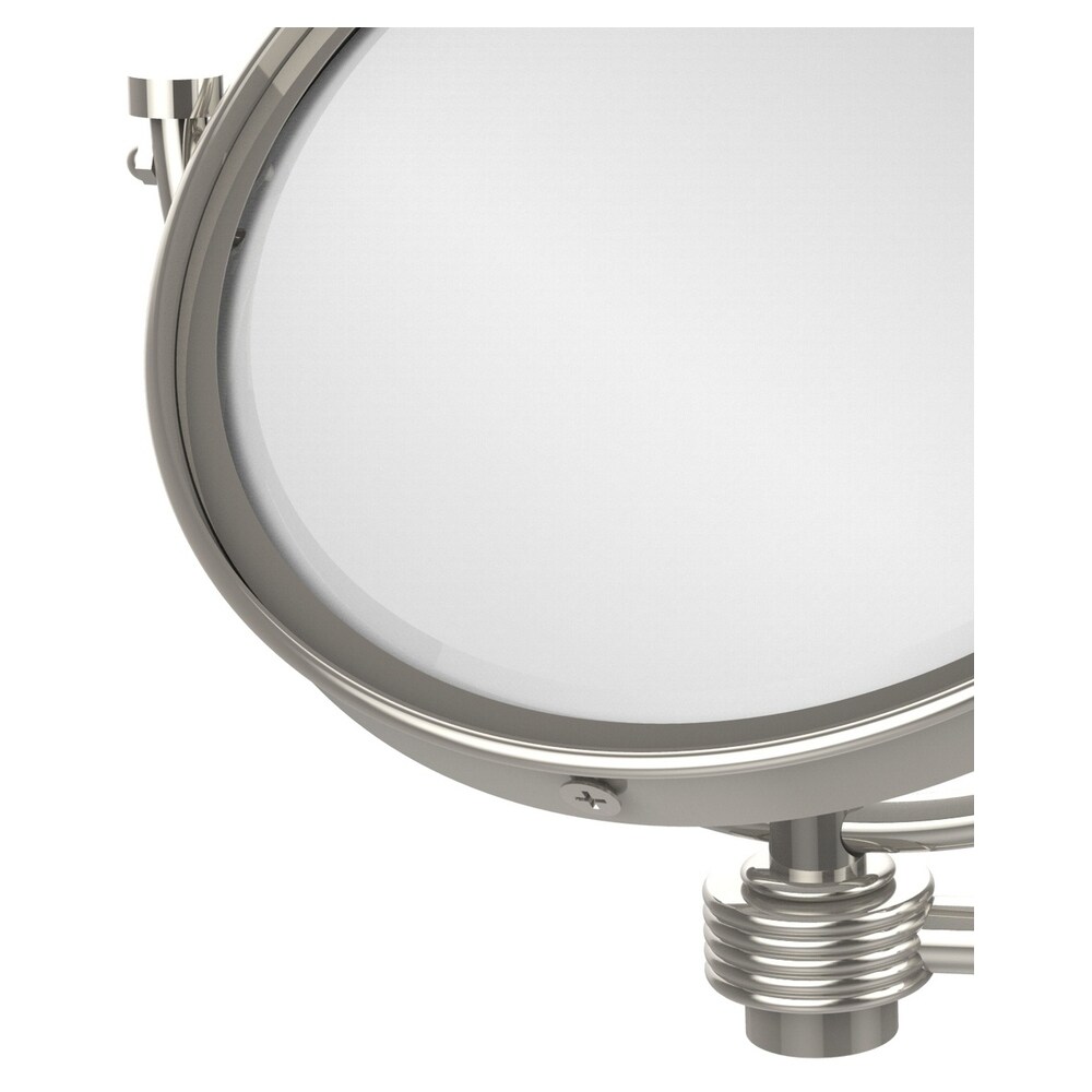 Allied Brass 8-in x 10-in Polished Nickel Double-Sided Magnifying Wall-Mounted Vanity Mirror