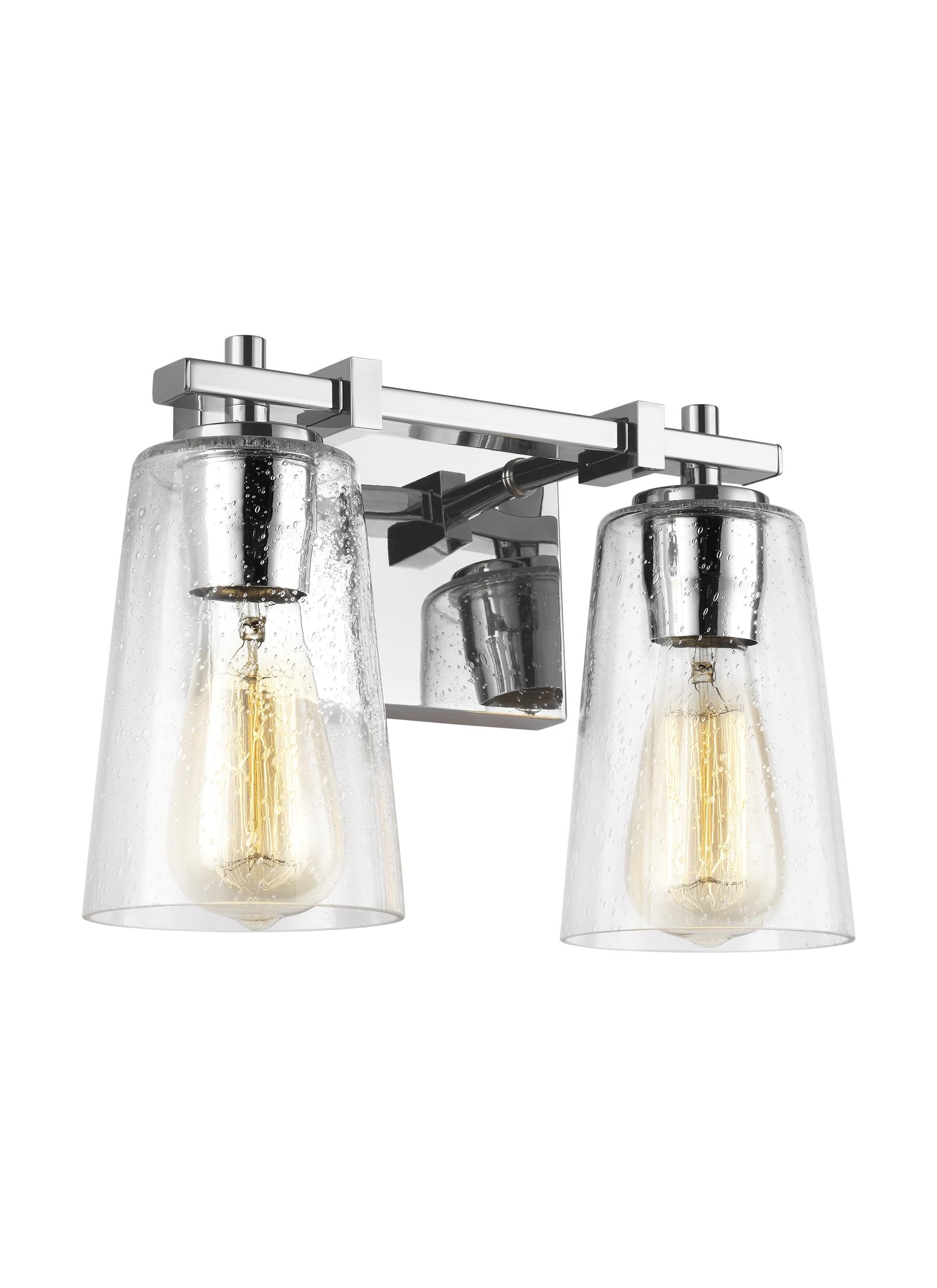 Generation Lighting VS24302CH Mercer 12.5-in 2 -Light Polished Chrome Traditional Vanity light