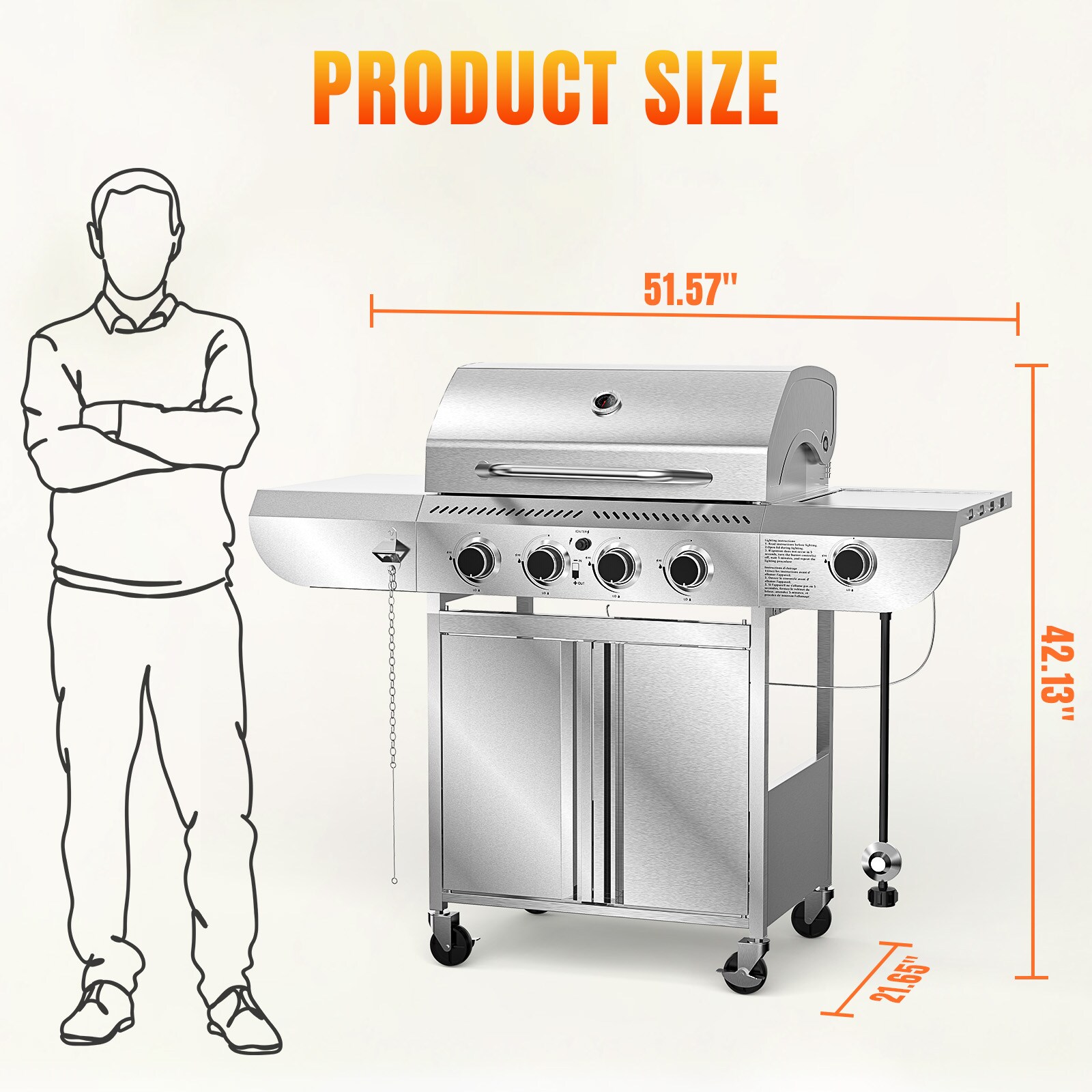 COWSAR LSG01GG41B Gas-Grill - View #11