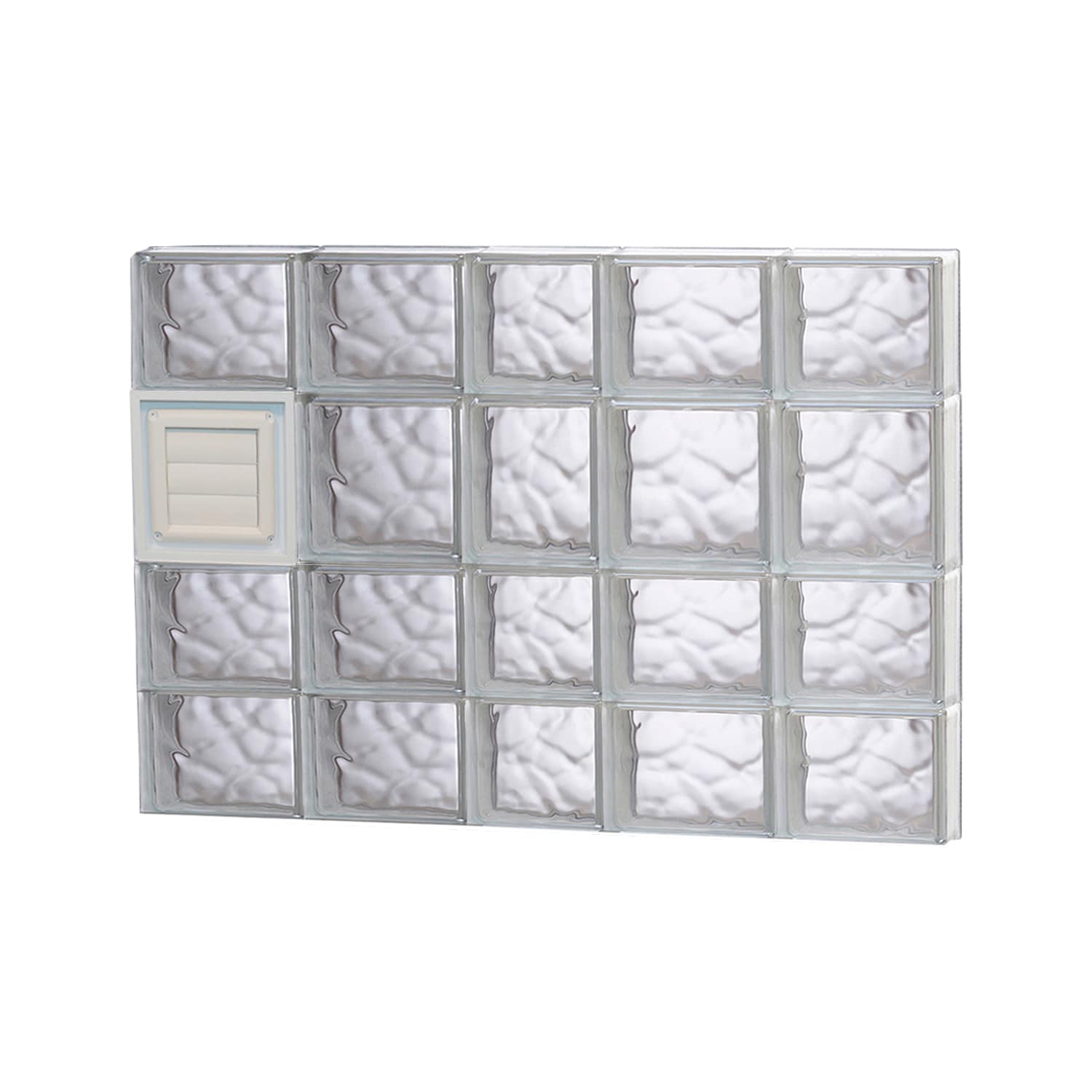 REDI2SET D3826DC Wavy Glass 36-3/4-in x 25-in Frameless Replacement Dryer vent Glass Block Window