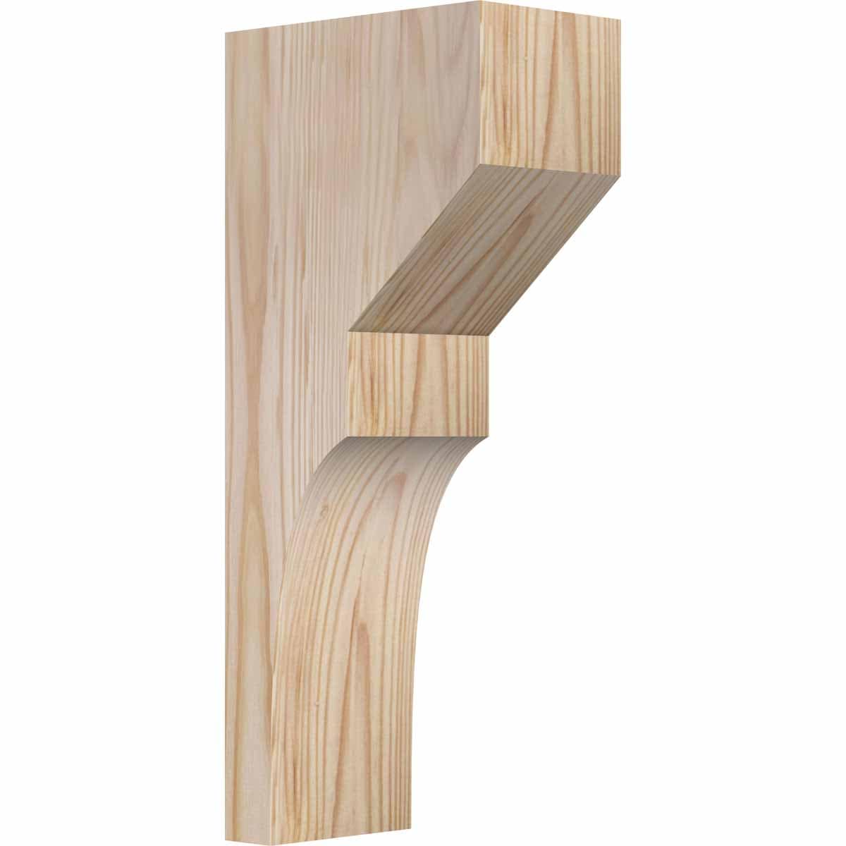 Ekena Millwork COR04X06X14MON00SDF 3.5-in x 6-in x 14-in Monterey Unfinished Douglas fir Wood Paintable/Stainable Corbel