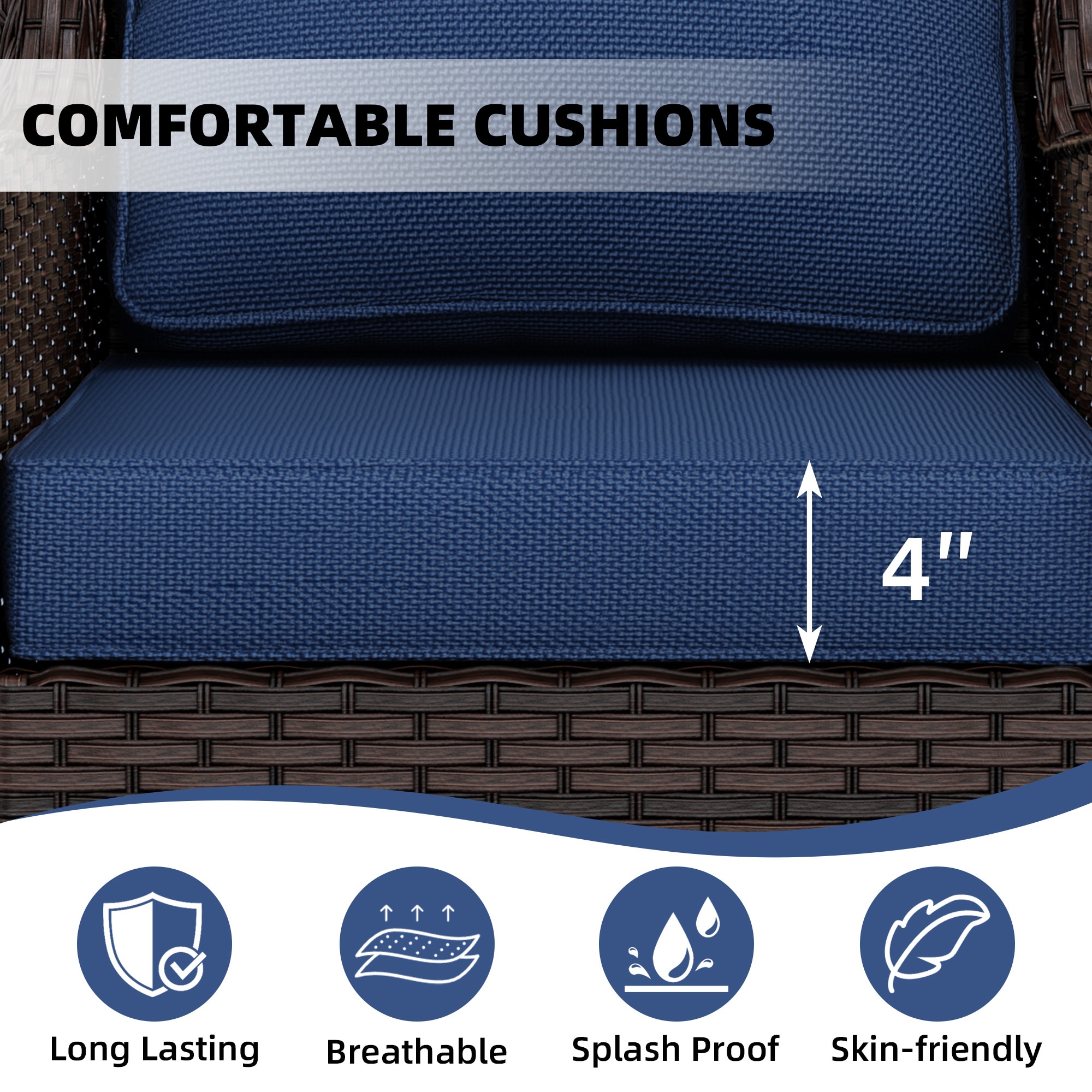 Gardenbee MA09B25M77-L Patio-Conversation-Sets - View #2