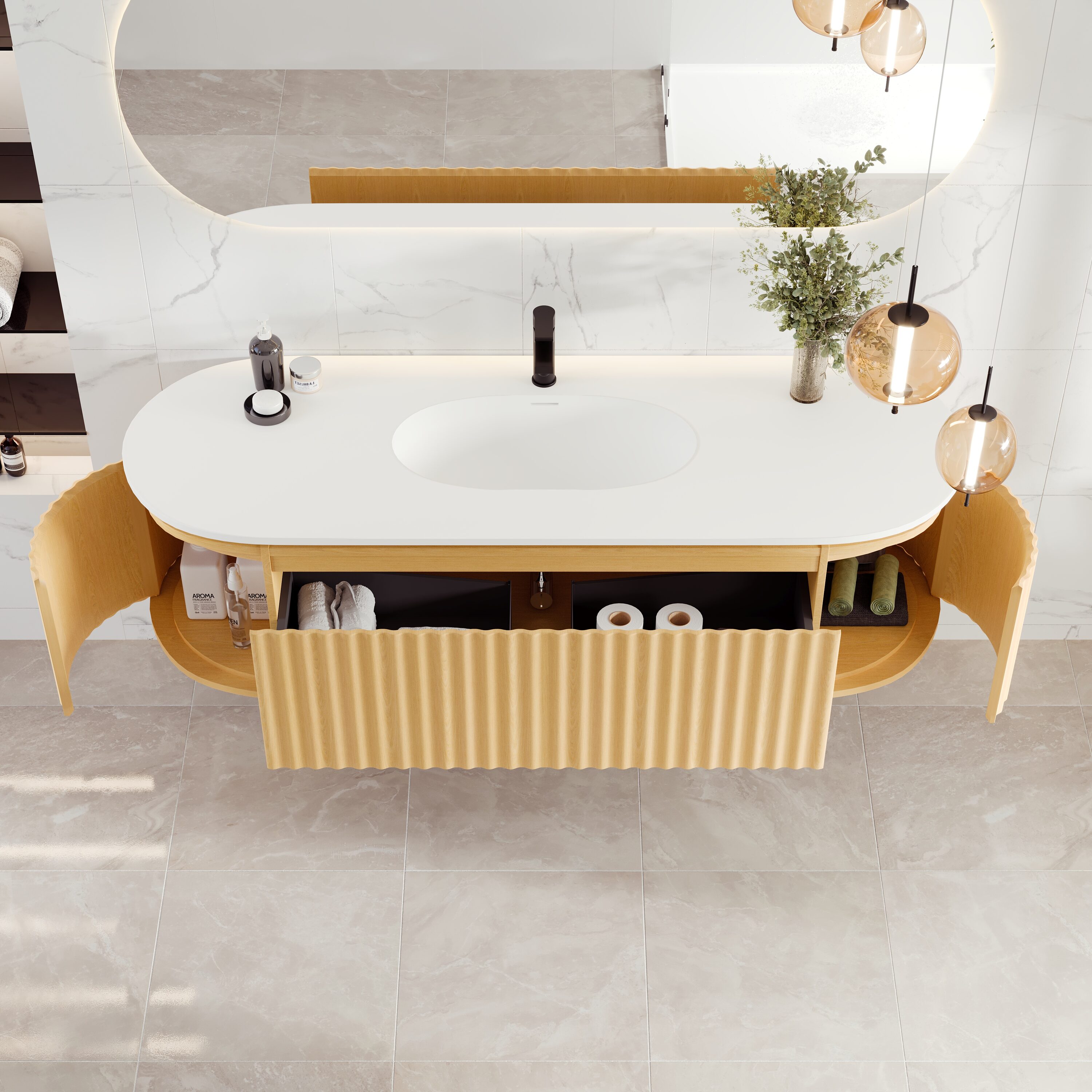 Eviva EVVN202-64OAK-WM Bath-Vanity-Combo - View #3