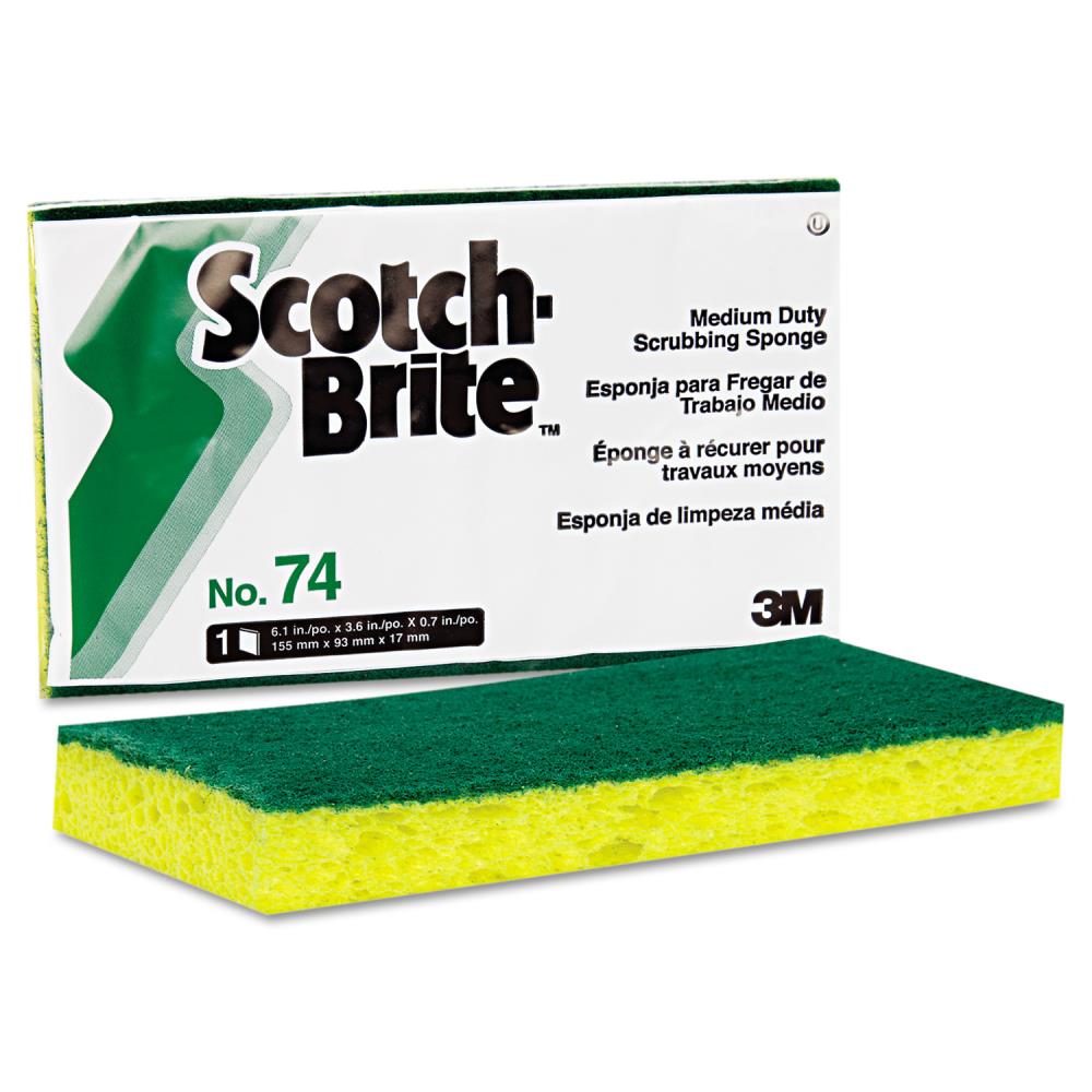 Wholesale 3 Pack Scotch Brite Scrub Sponge- 2 Assortments YELLOW/GREEN BLUE