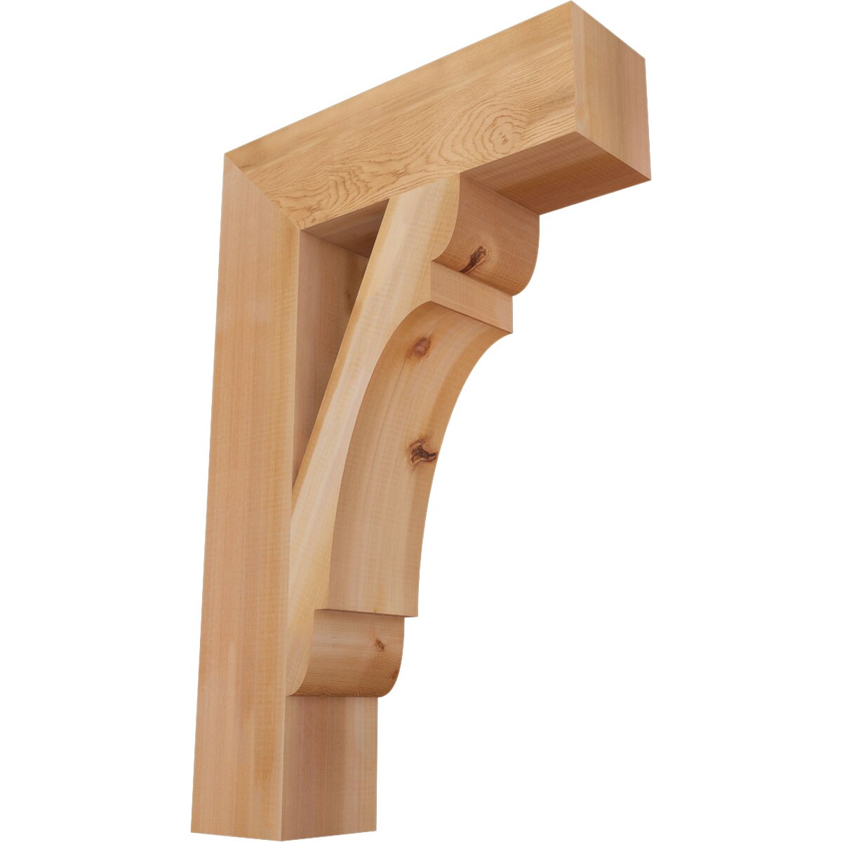 Ekena Millwork BKT06X22X34OLY05SWR Olympic block smooth 5-1/2-in x 22-in x 34-in Western red cedar Brown Wood Standard bracket