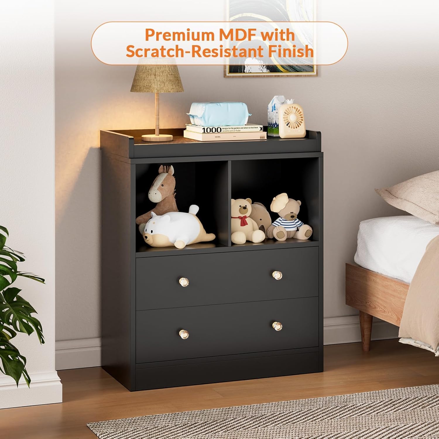 black changing table dresser Little Seeds Aster 6-Drawer , True White Featuring a classic white finish and 7 spacious drawers BOLUO Black Changing Table Dresser
