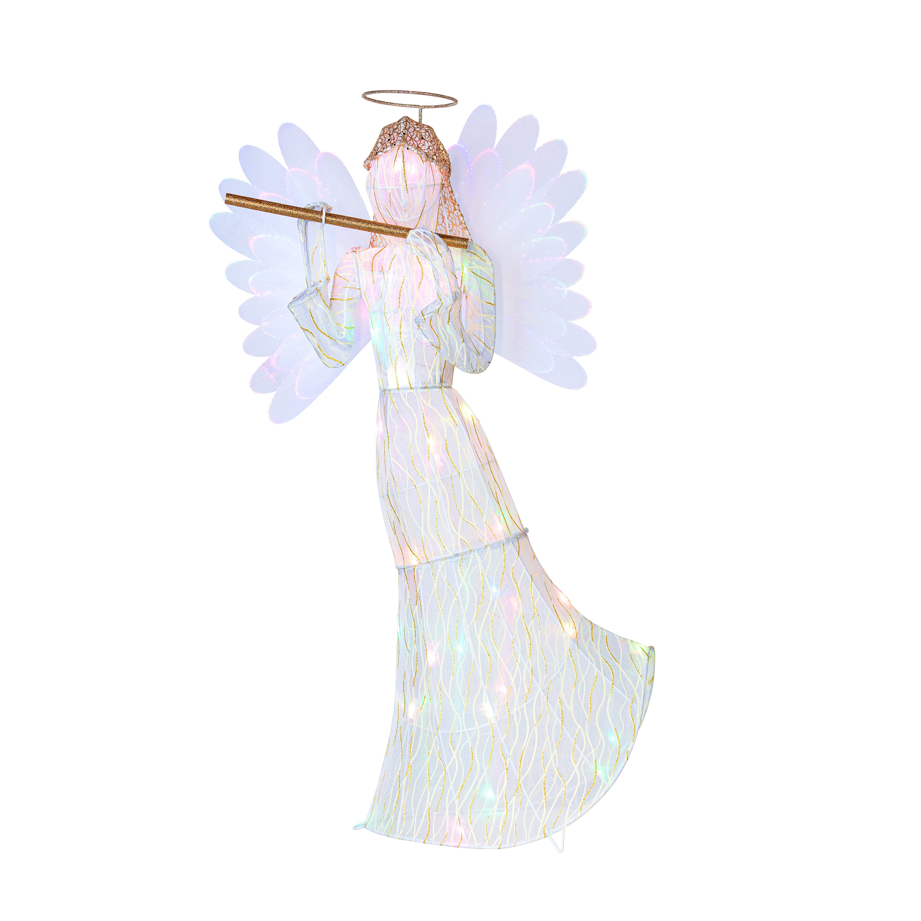 Mr. Christmas 10114 Animatronic 36-Inches Freestanding Angel Free standing decoration with Multicolor LED Lights