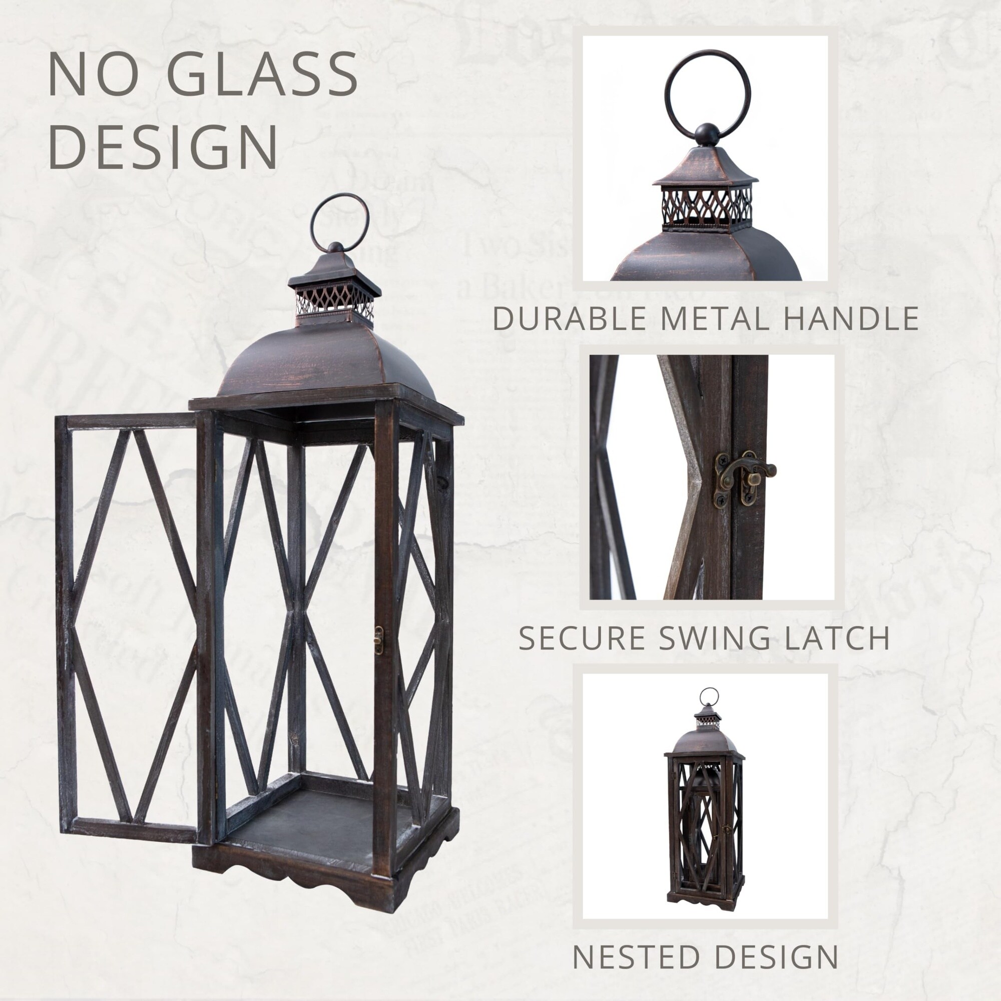 Afoxsos LAF0423L17 Outdoor-Decorative-Lanterns - View #7