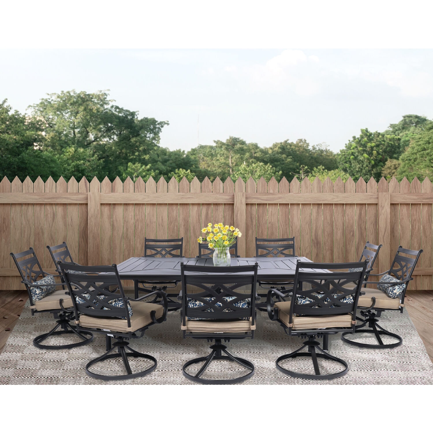 Hanover MCLRDN11PCSW10-TAN Patio-Dining-Sets - View #9