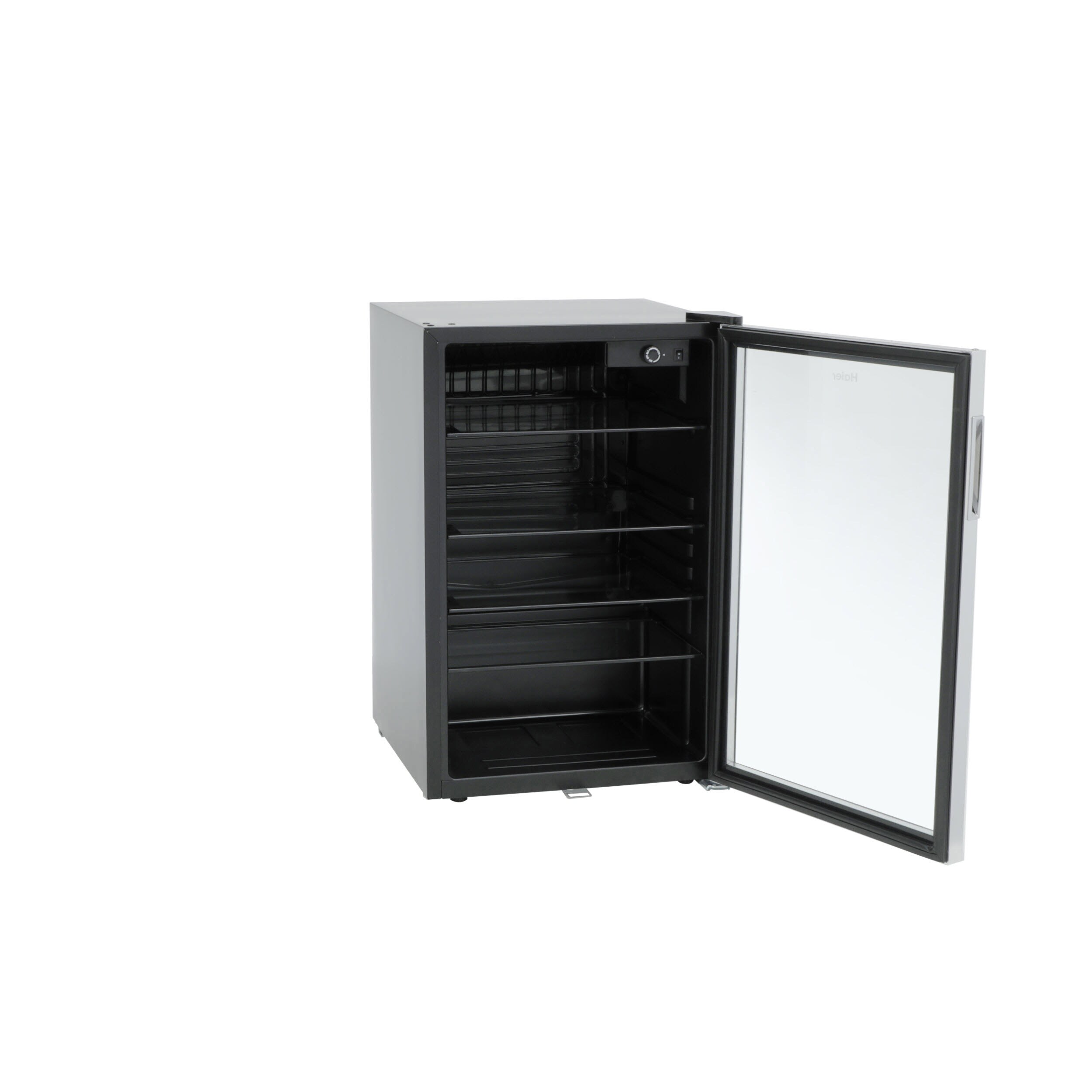 haier bar fridge glass door