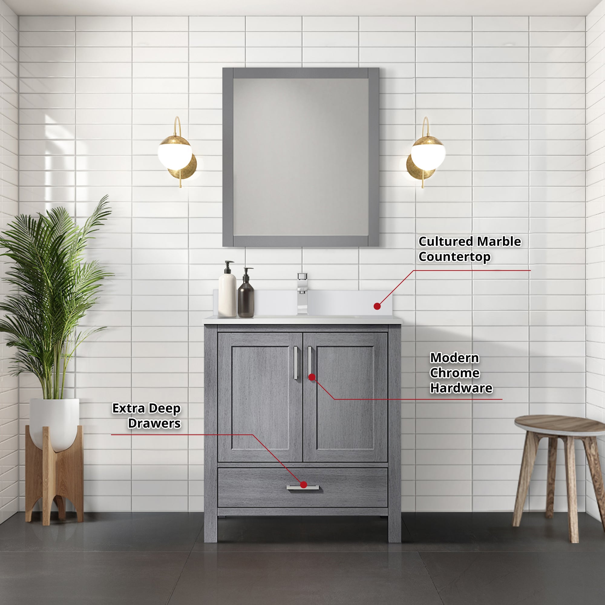 Lexora LVJ30SD311 Bath-Vanity-Combo - View #5