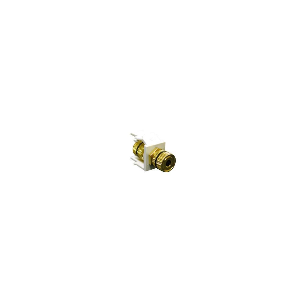 C2G CTG2100 Cables to Go 03828 SNAP-IN BLACK BANANA JACK KEYStoNE MODULE WHITE