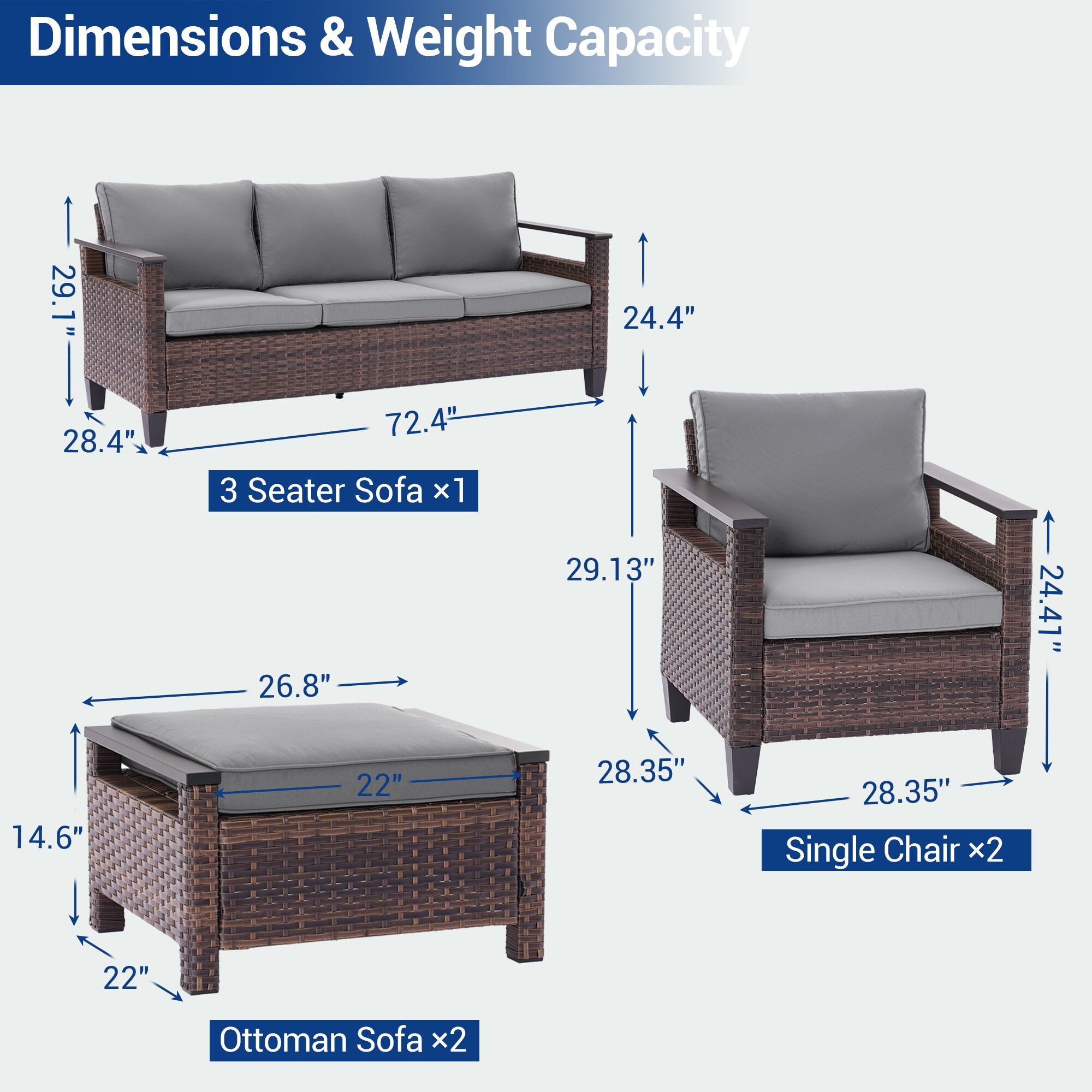 Sonkuki SD-AB-HGY-95T1 Patio-Conversation-Sets - View #2