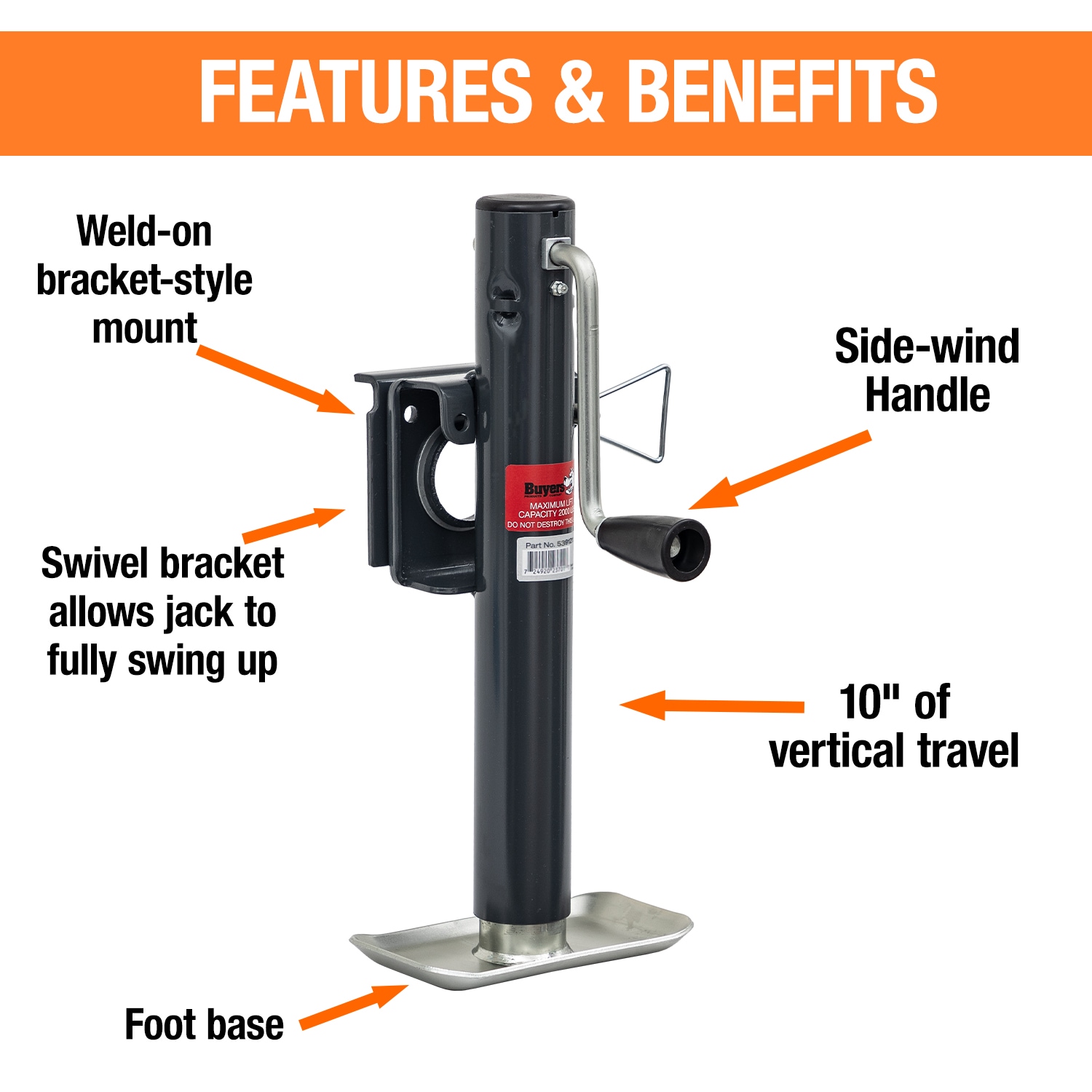 Buyers Products 5391211 Trailer-Jacks - View #3