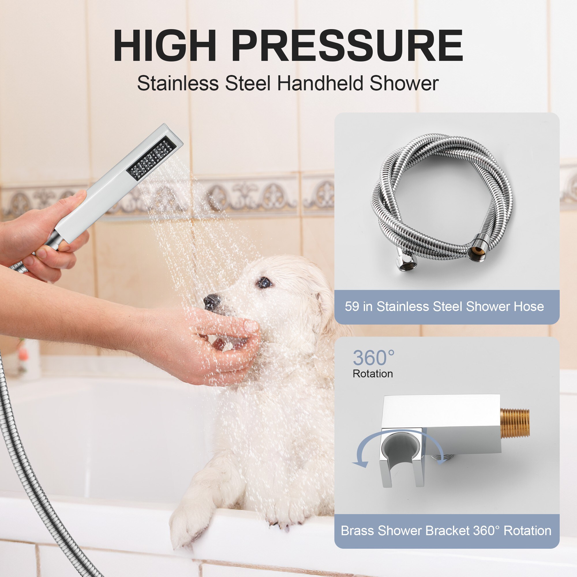 CASAINC M6001-A-12-BG Showerhead-Bar-Panels - View #8