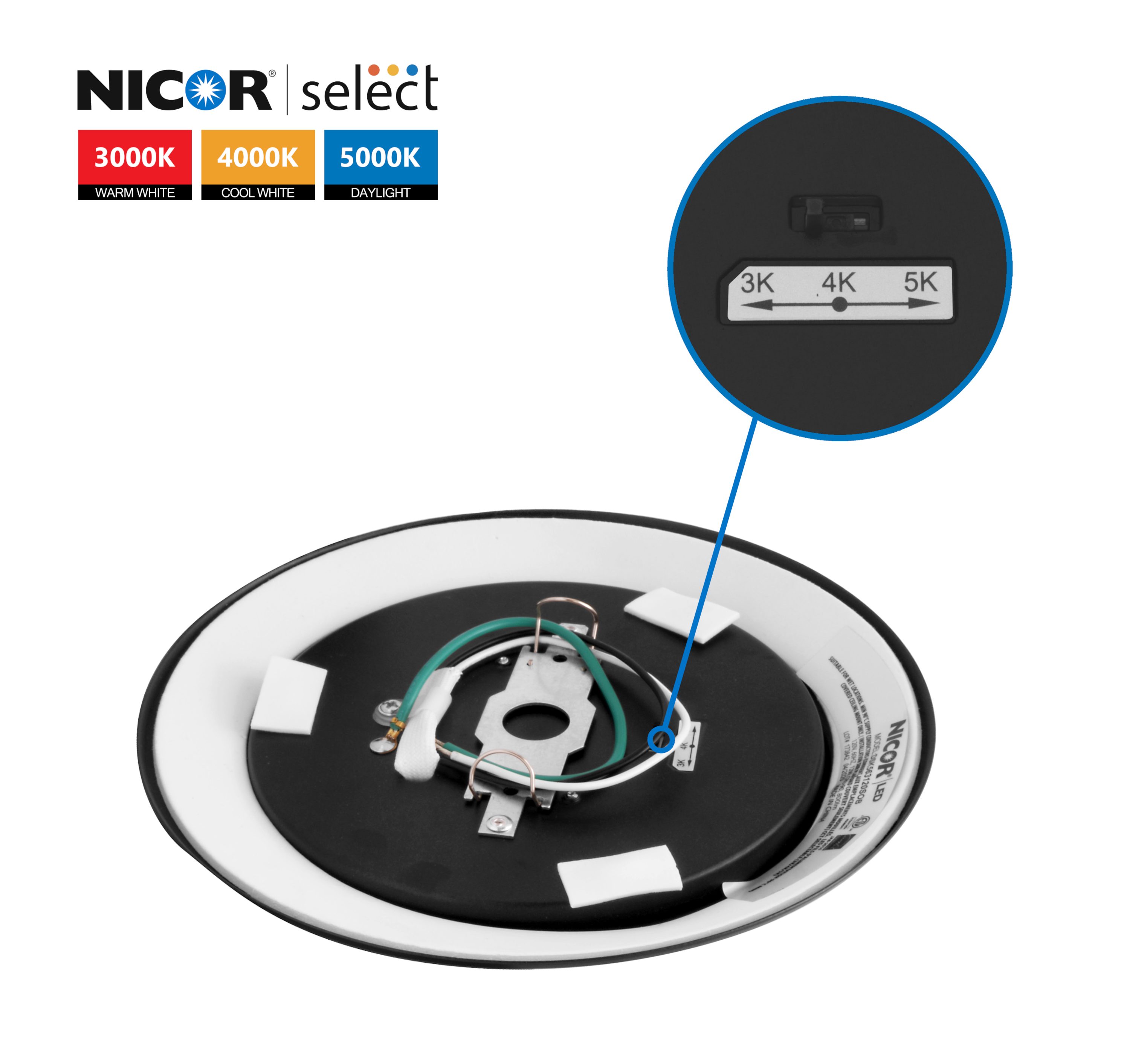 Nicor Lighting DSK563120SBK flushmounts - View #3