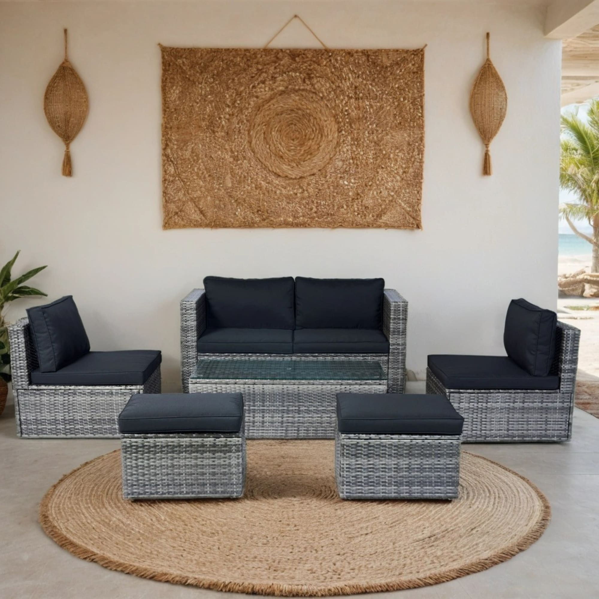 SINOFURN SYA010502BG Patio-Conversation-Sets - View #8