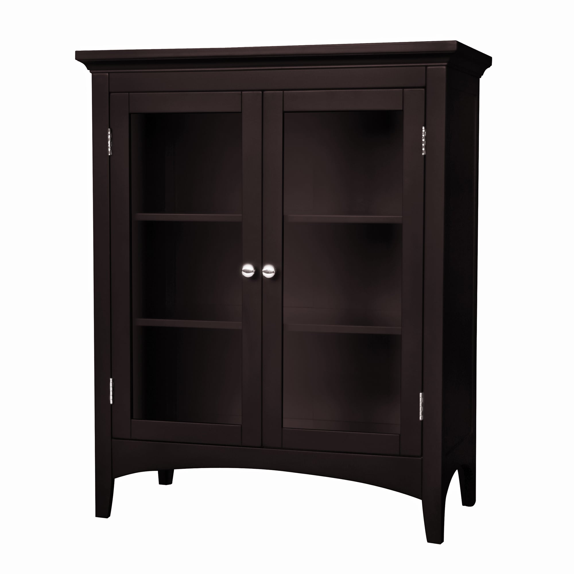 Teamson Home 7633 Madison 26 x 32 x 13 Dark Espresso Freestanding Linen Cabinet